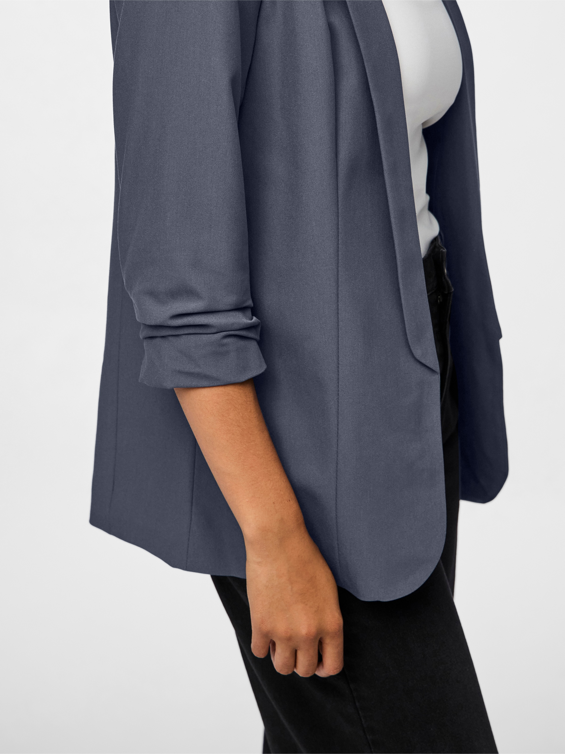 pieces Blusenblazer »PCBOSELLA 3/4 BLAZER NOOS« Materialmix, regular fit