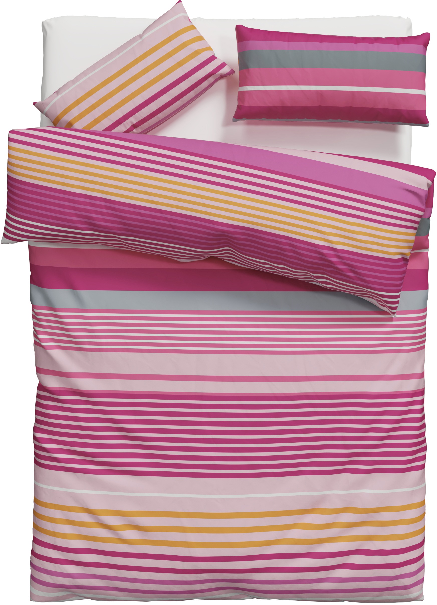 OTTO home Bettwäsche »Elvea« 2 Stk. tlg. in Gr. 135x200 oder 155x220 cm, 100% Baumwolle, Streifen