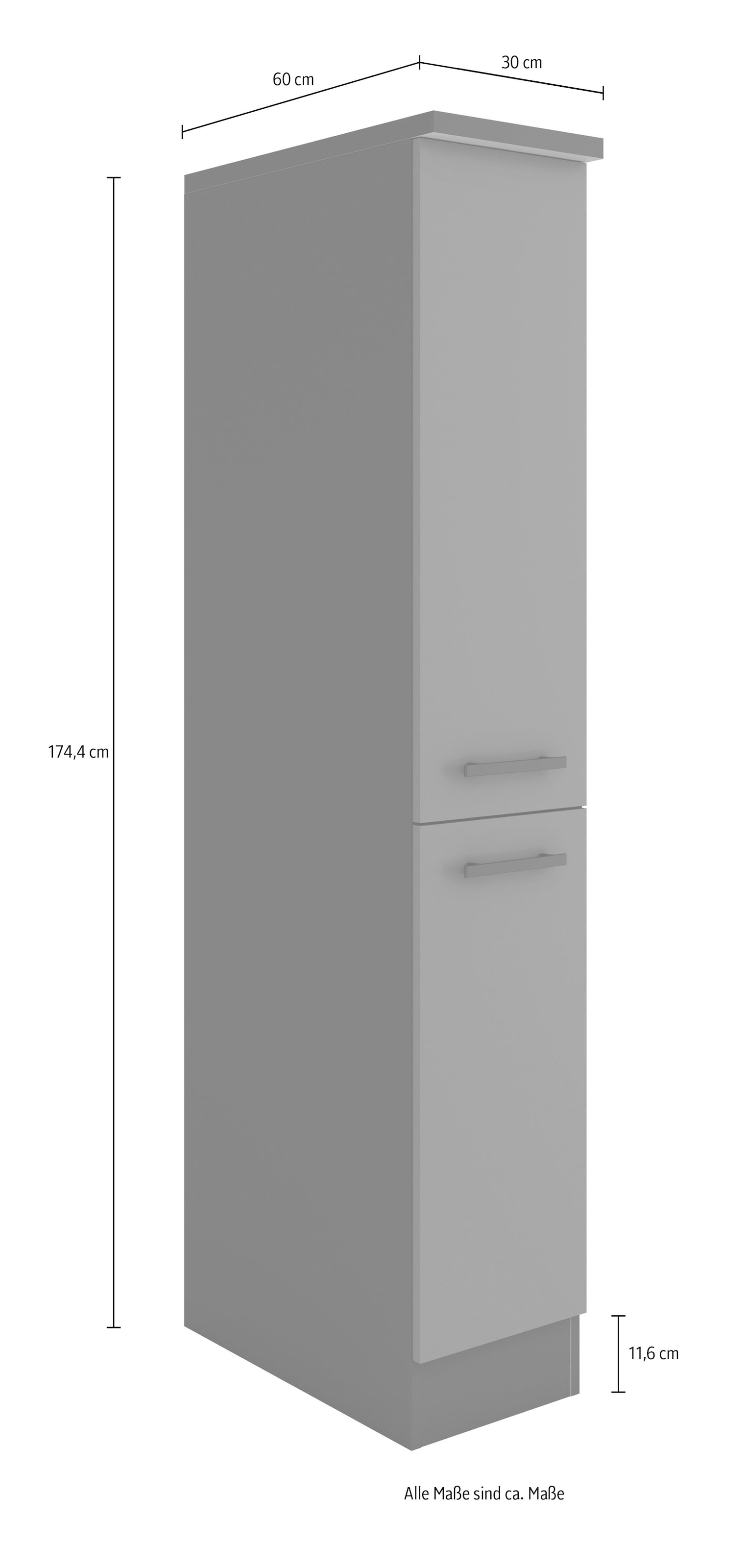 OPTIFIT Apothekerschrank »Palma«, Breite 30 cm, Höhe 174,4 cm, 2 Auszüge, 5 Ablagen