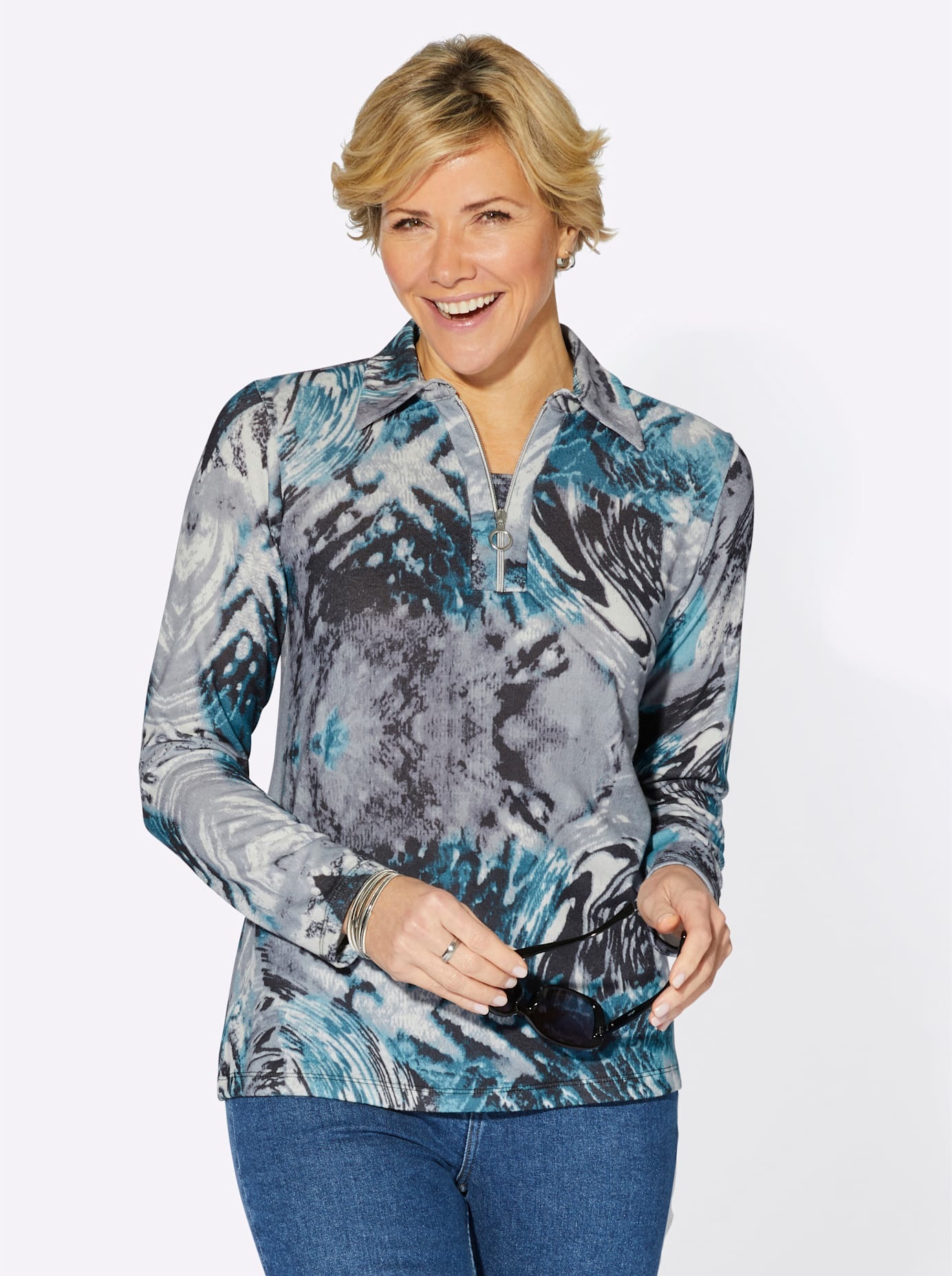 Classic Basics Poloshirt "Winter-Shirt" 1 Stk. tlg. günstig online kaufen