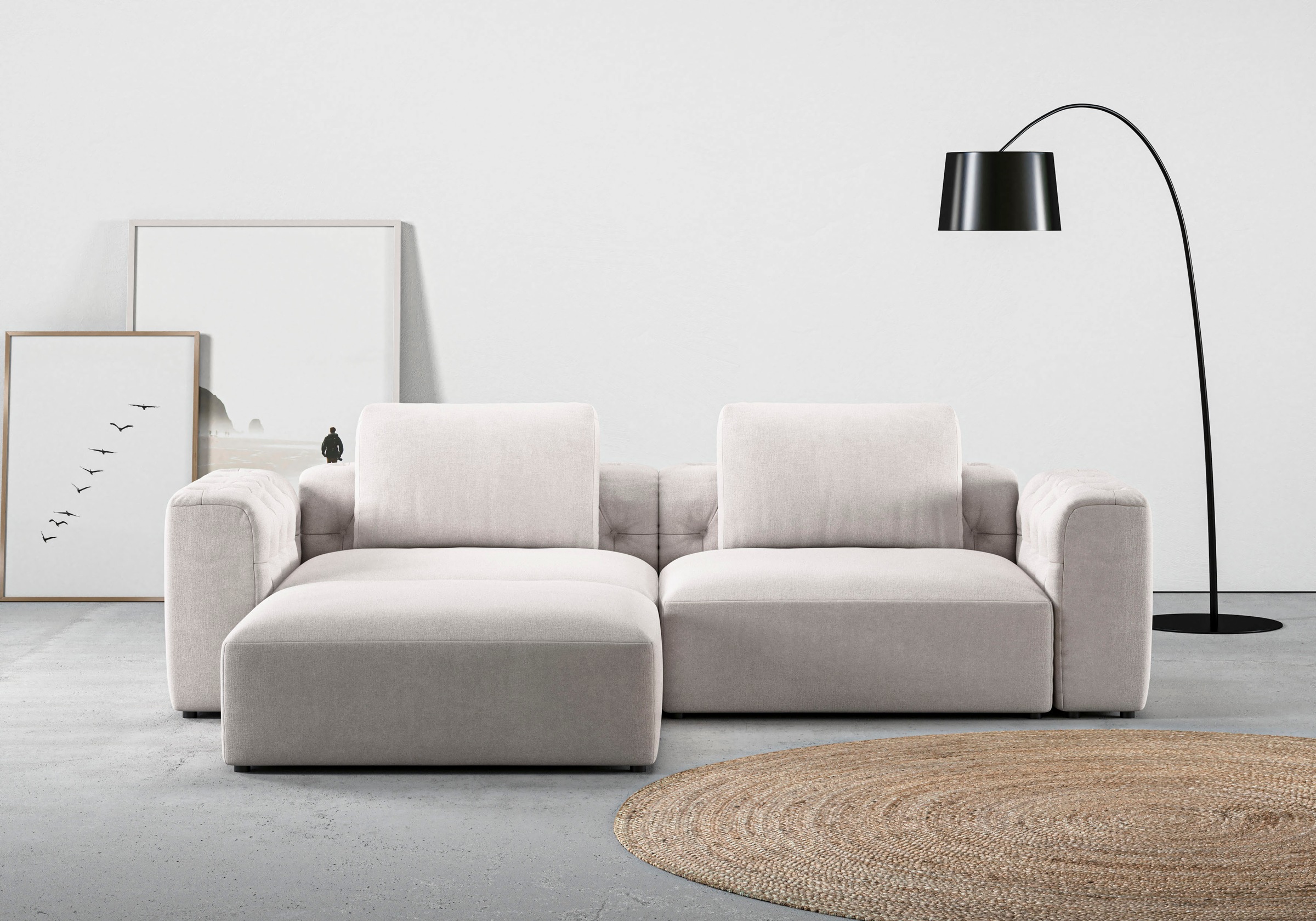 Home affaire Ecksofa "Cushid L-Form" Modulset, bestehend aus 3 Teilen günstig online kaufen