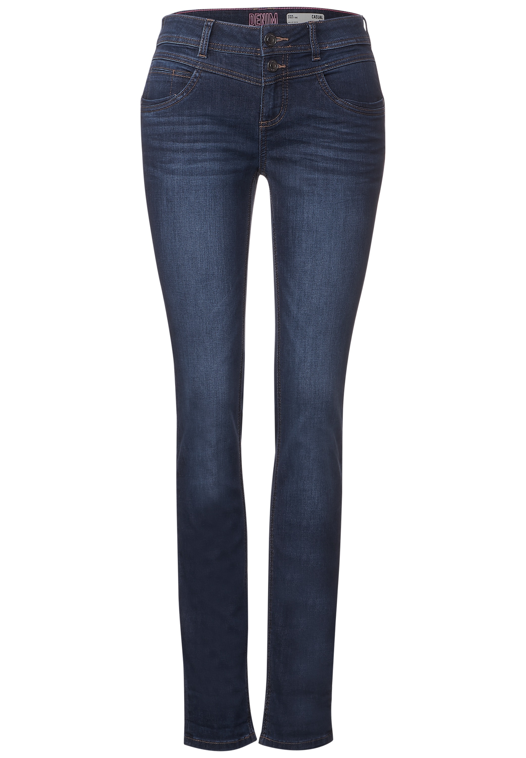STREET ONE Comfort-fit-Jeans, mit Doppelknopf
