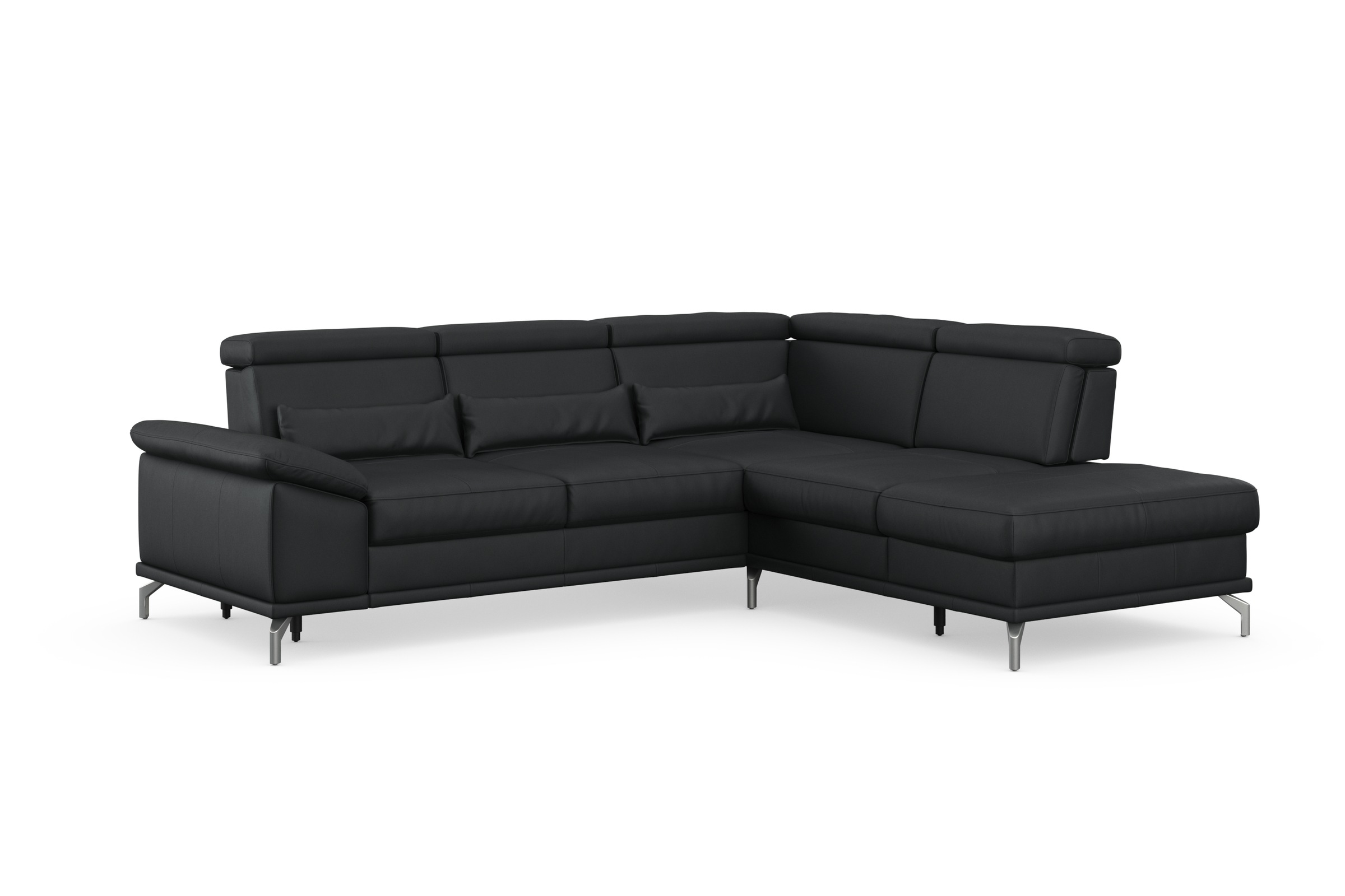 Thumbnail - sit&more Ecksofa "Cabrio L-Form, mit Sitztiefenverstellung, Arm- und Kopfteilverstellung", 3 Nierenkissen, Federkern, op...