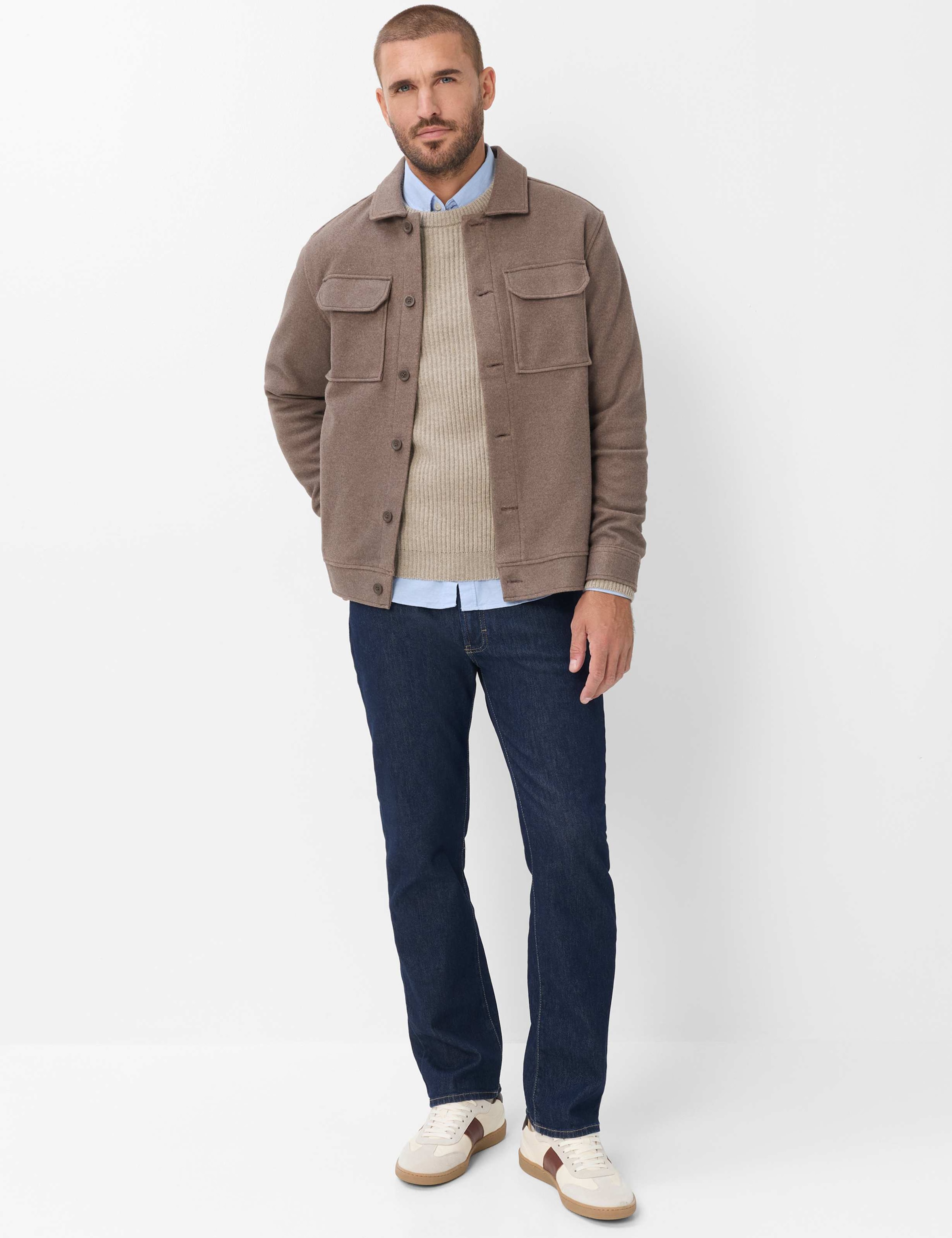 Brax Sweatjacke »Style SANTIAGO« Flanell: Overshirt im Viskosemix