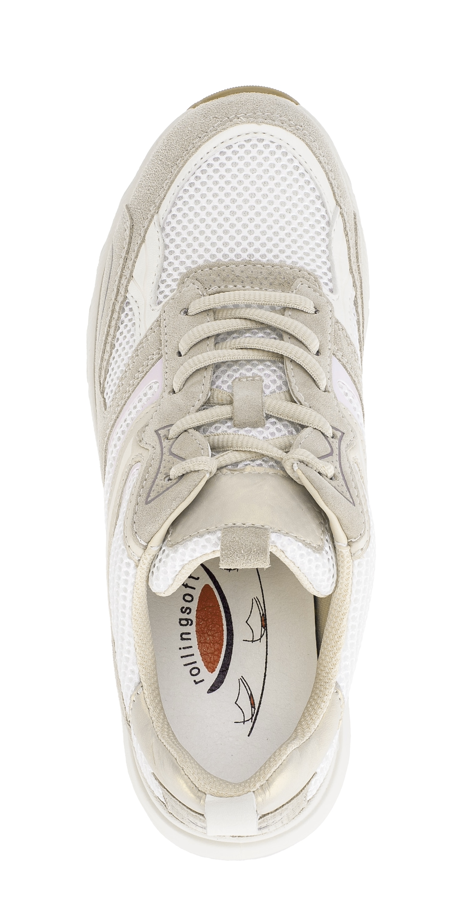 Gabor Rollingsoft Keilsneaker  , Freizeitschuh, Halbschuh, Schnürschuh mit weichem Schaftrand