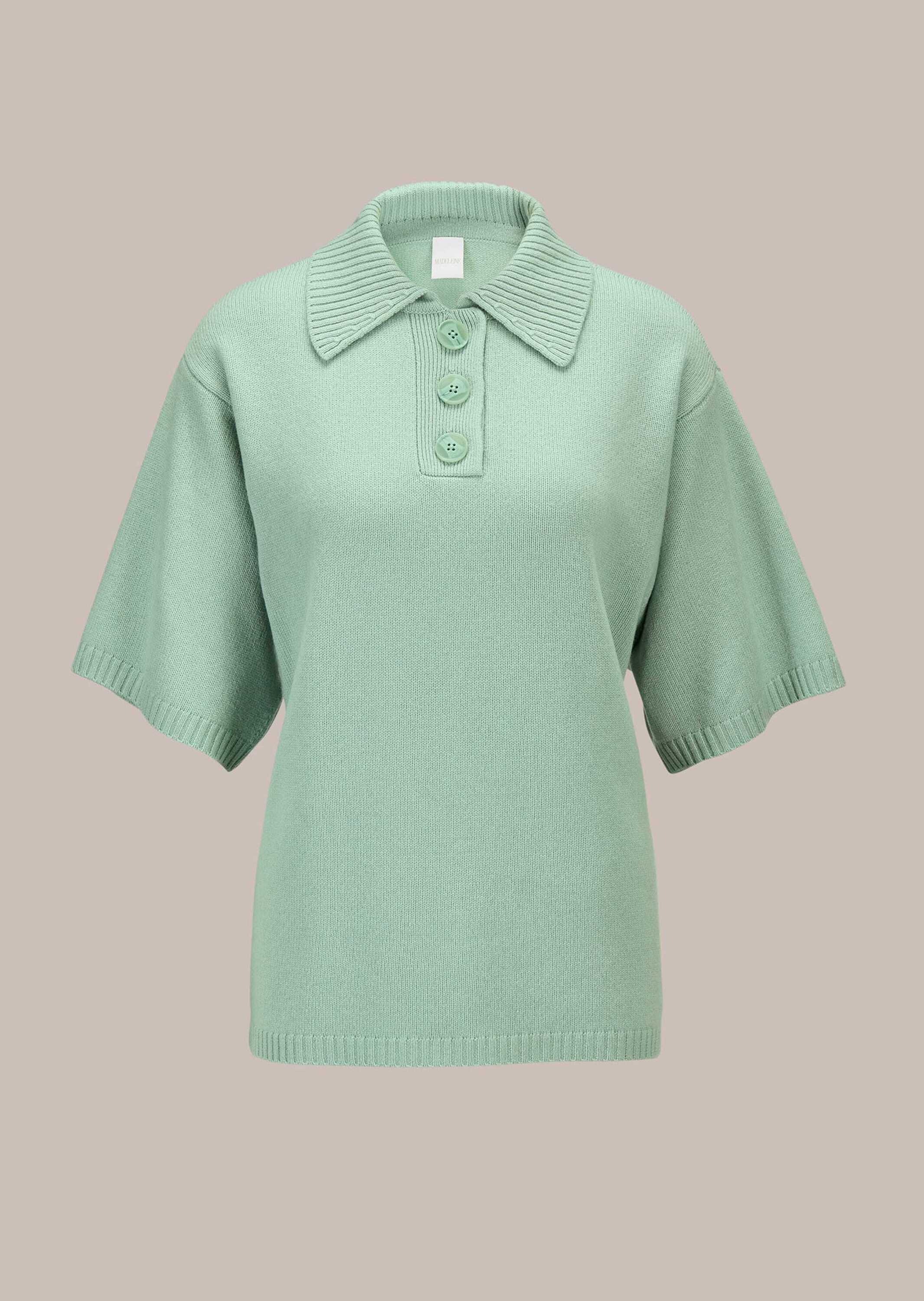 MADELEINE Longpullover "Pullover Polo-Pullover aus Schurwoll-Kaschmir-Mix" günstig online kaufen