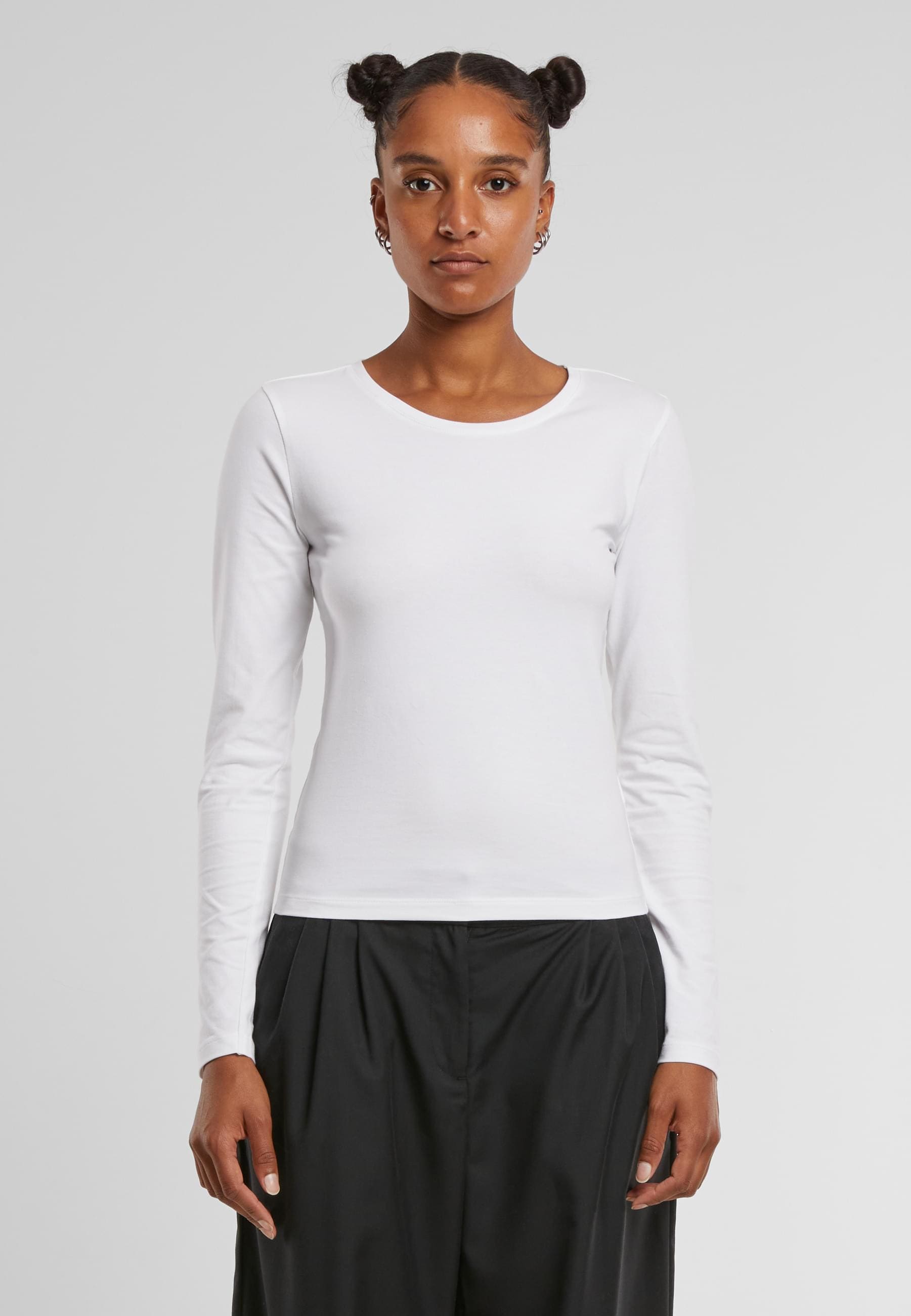 URBAN CLASSICS Longsleeve »Urban Classics Ladies Basic Super Slim Longsleeve«, (1 tlg.)