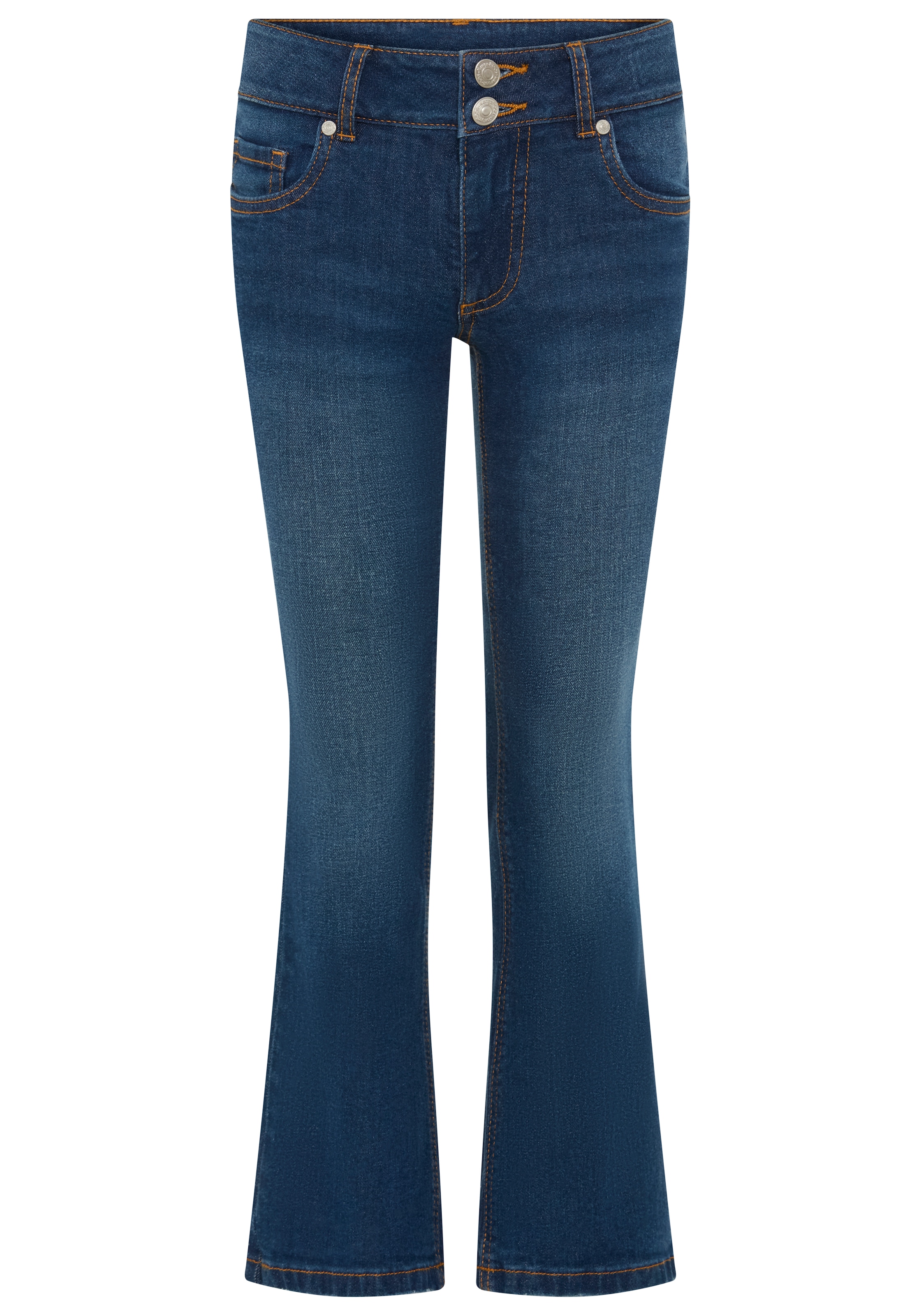 KangaROOS Bootcut-Jeans »Stretchjeans von KangaROOS in Boot Cut Form, mit Po-Ziernähten« Modische Jeans mit Ziernähten auf Po-Tasche, in authentischer Waschung