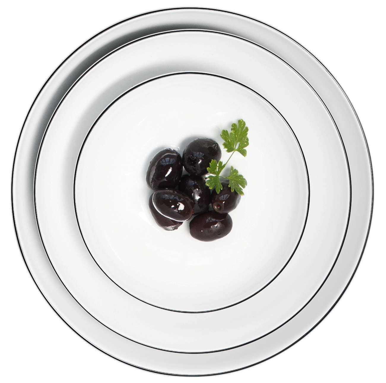 Seltmann Weiden Brotteller »Lido Black Line«, (1 St.), Teller rund 17 cm