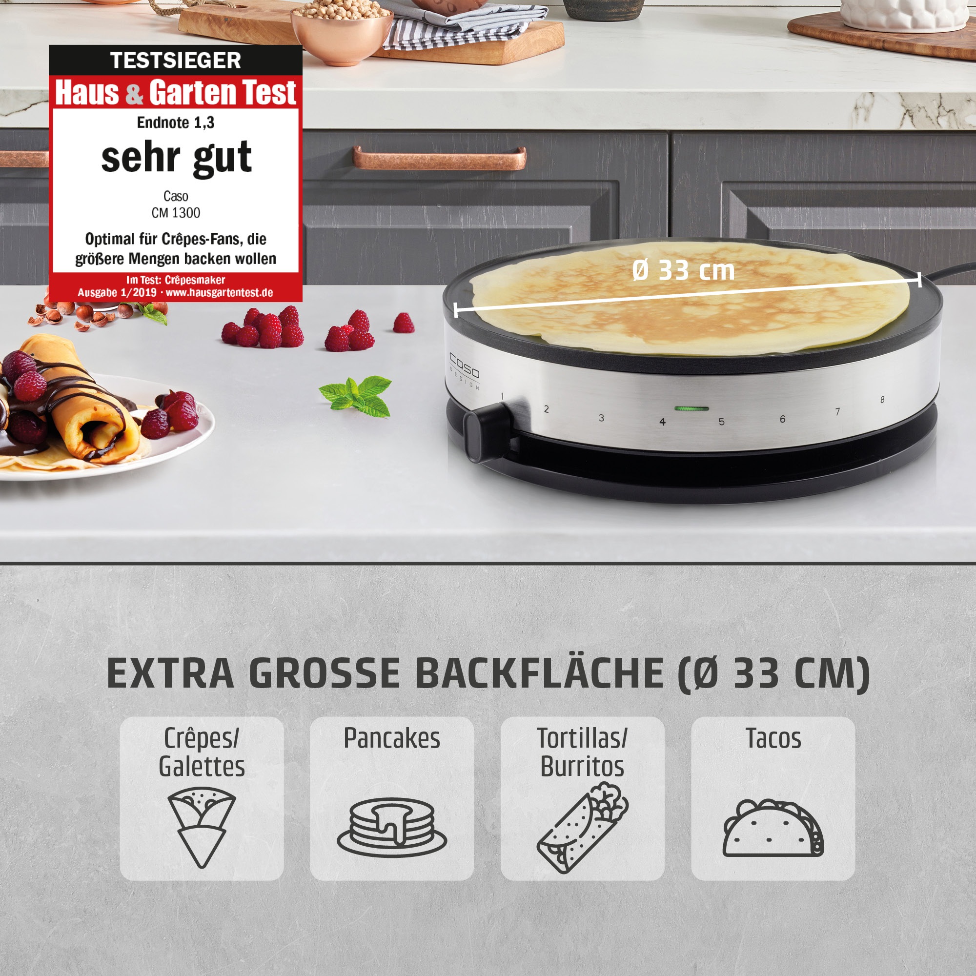 Caso Crêpesmaker »CM1300« 1300 W Ø 33 cm