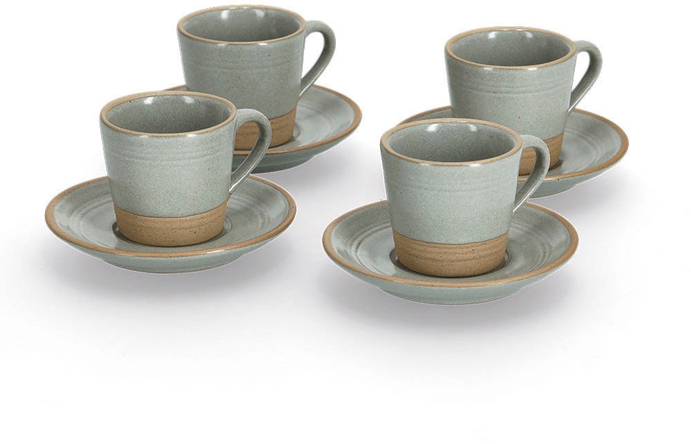 Zeller Present Espressotasse 60 ml, 8-teilig (4 Tassen/4 Untertassen) günstig online kaufen