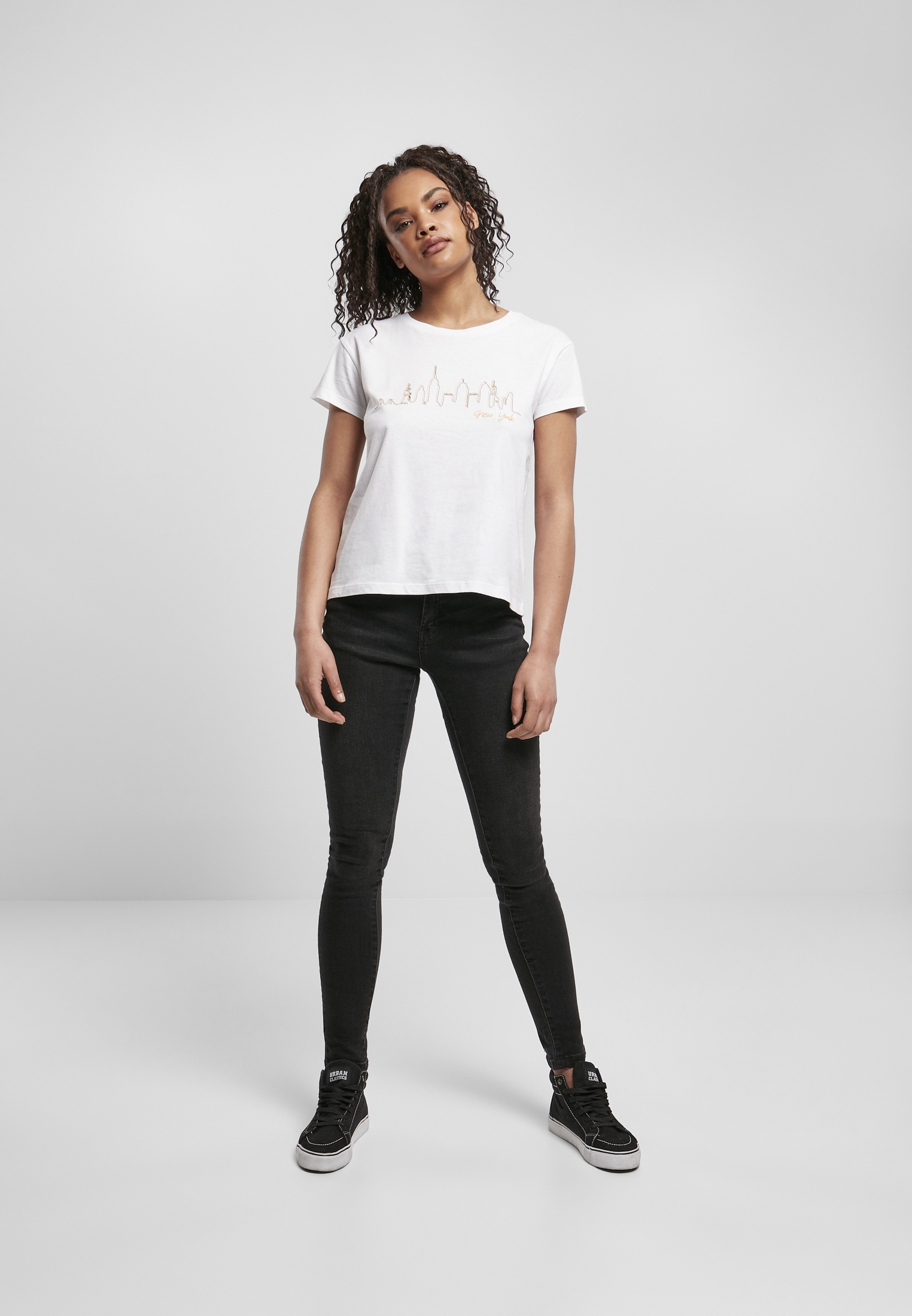 MisterTee Kurzarmshirt »Damen Ladies Skyline Box Tee«, (1 tlg.)