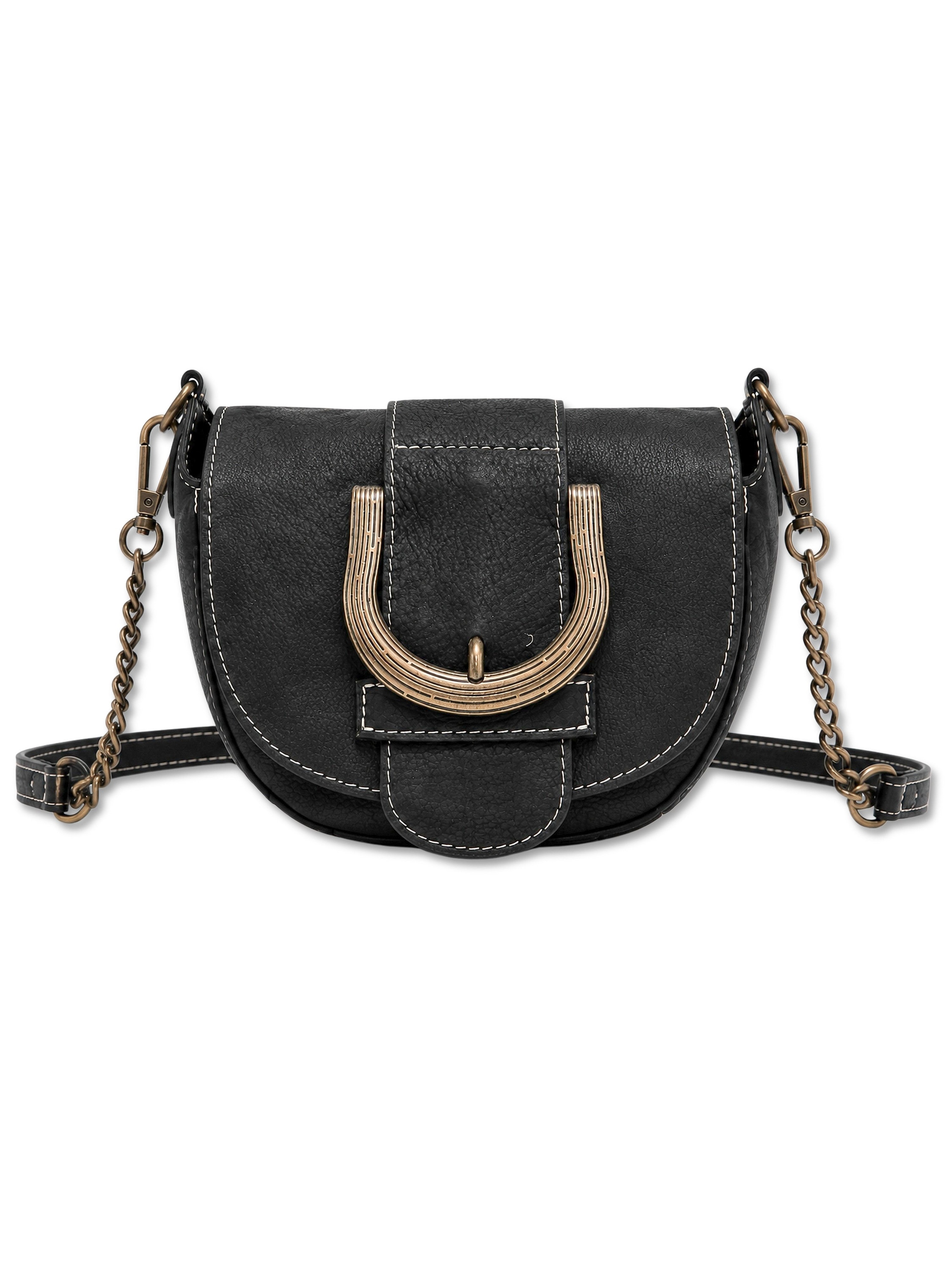 COLLEZIONE ALESSANDRO "Vintage Nappa" halbrunde Ledertasche, Made in Italy