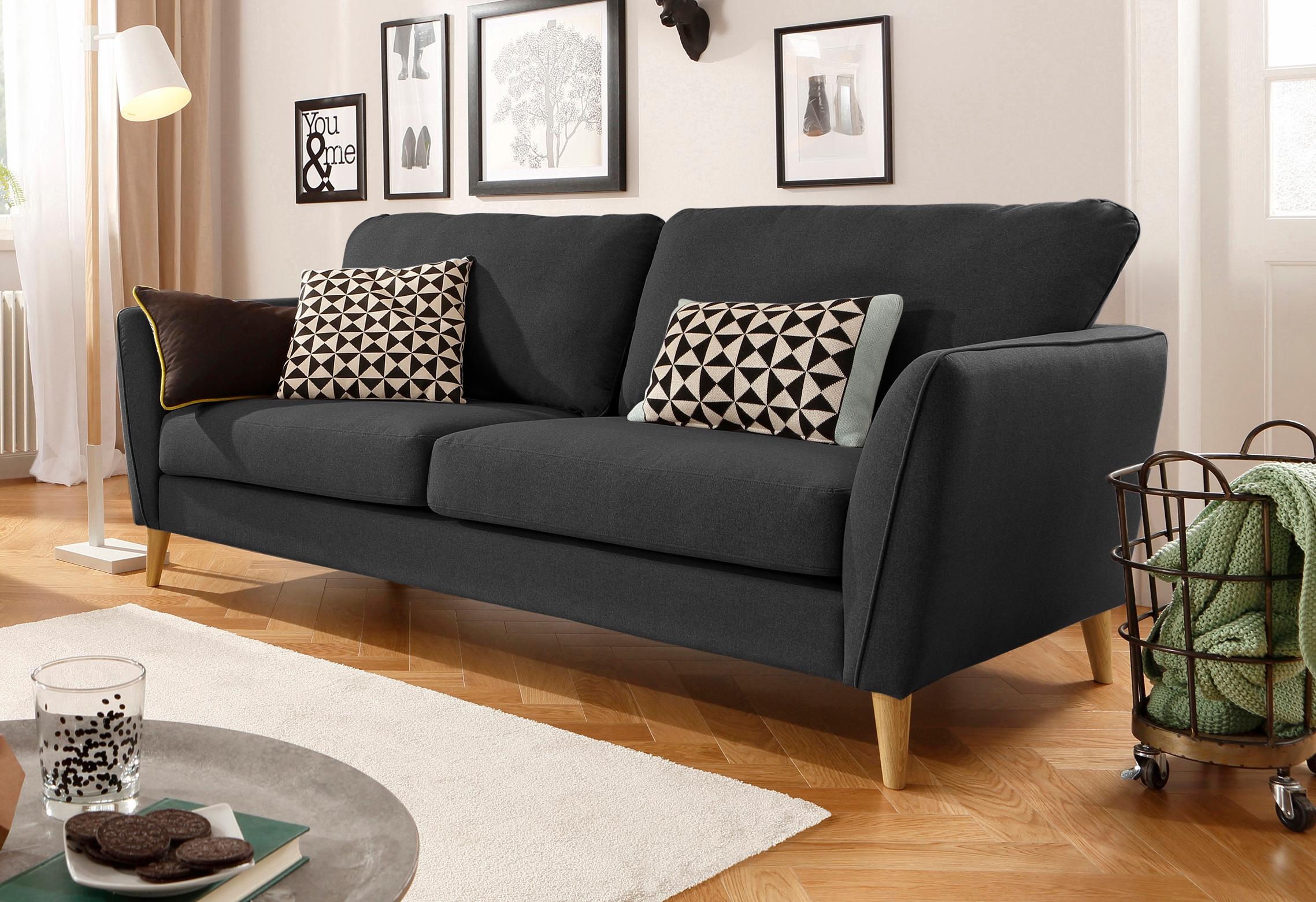 Home affaire 3-Sitzer "MARSEILLE 3er Sofa 206 cm, Cord, Flachgewebe, Strukt günstig online kaufen