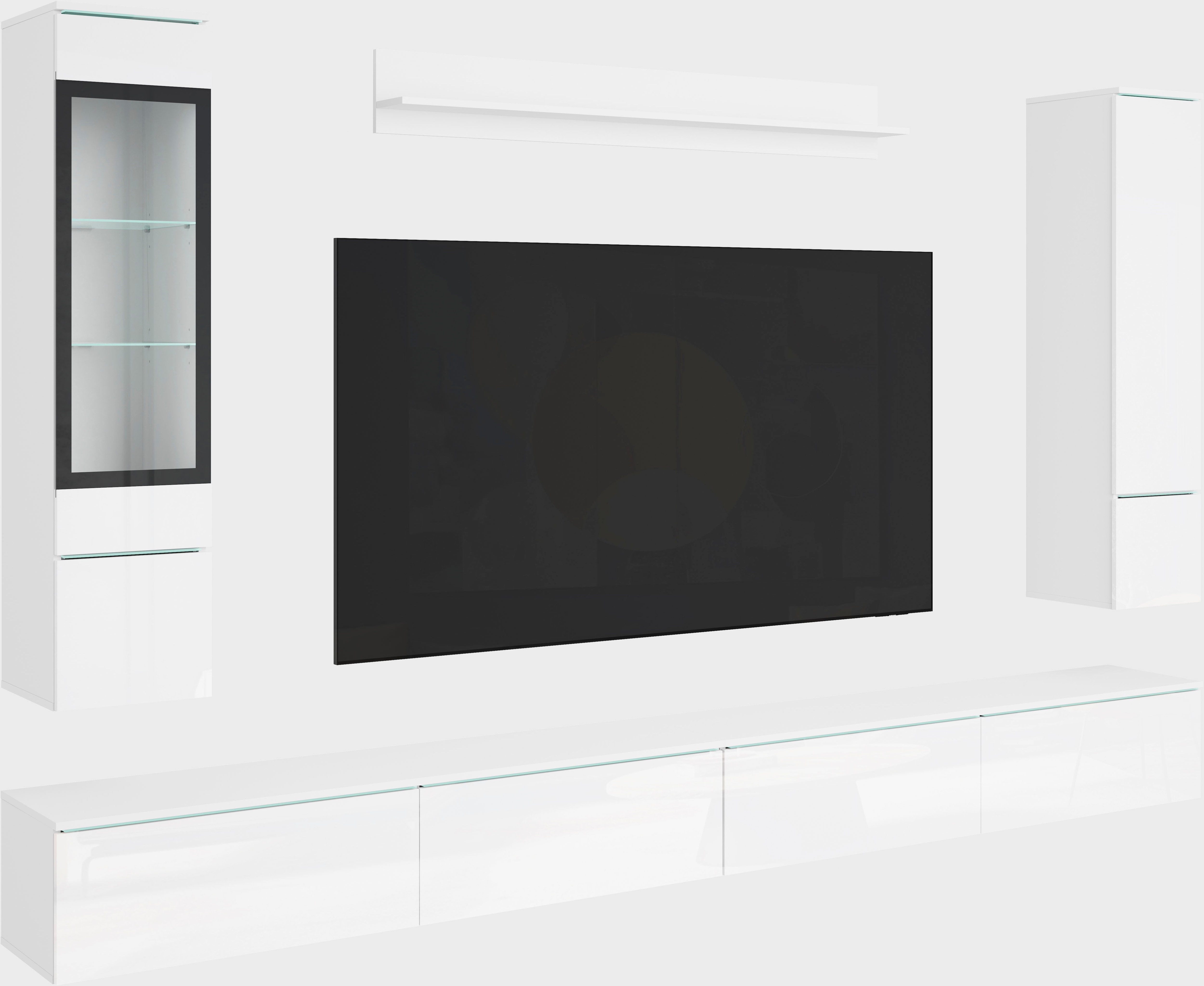Home affaire Wohnwand "Vera, Breite 300 cm" Komplett-Set, 5 Stk. tlg.