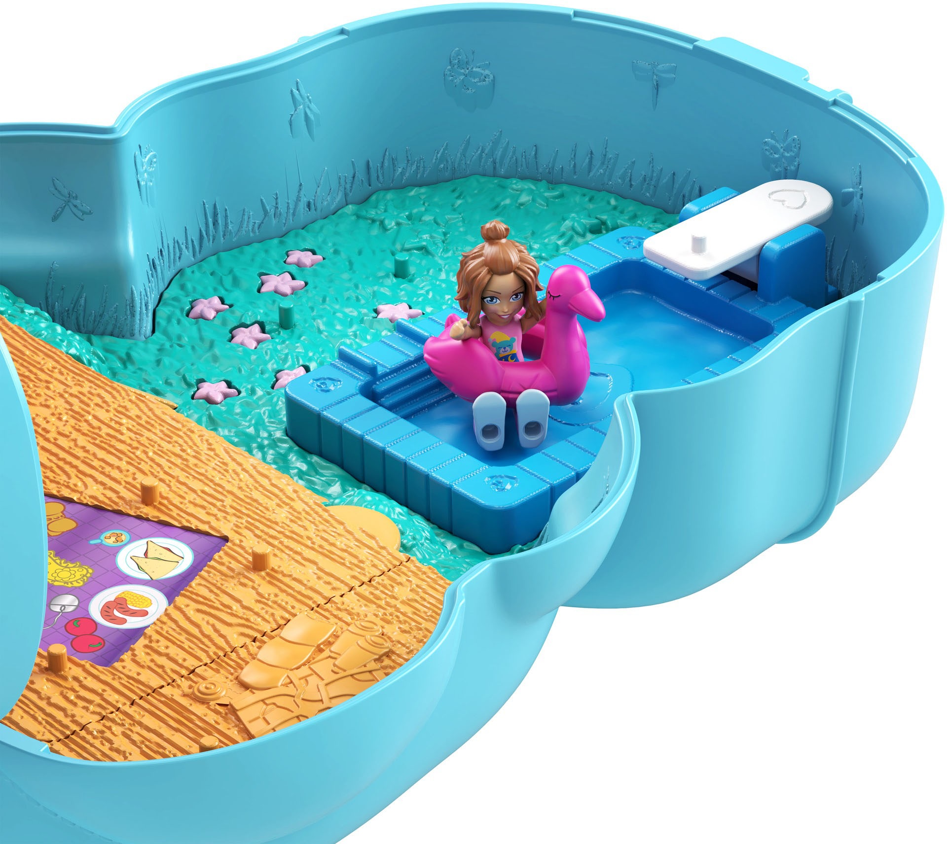 Polly Pocket Spielwelt »Sleepover Teddybär-Tasche«, mit 2 Figuren und Zubehör