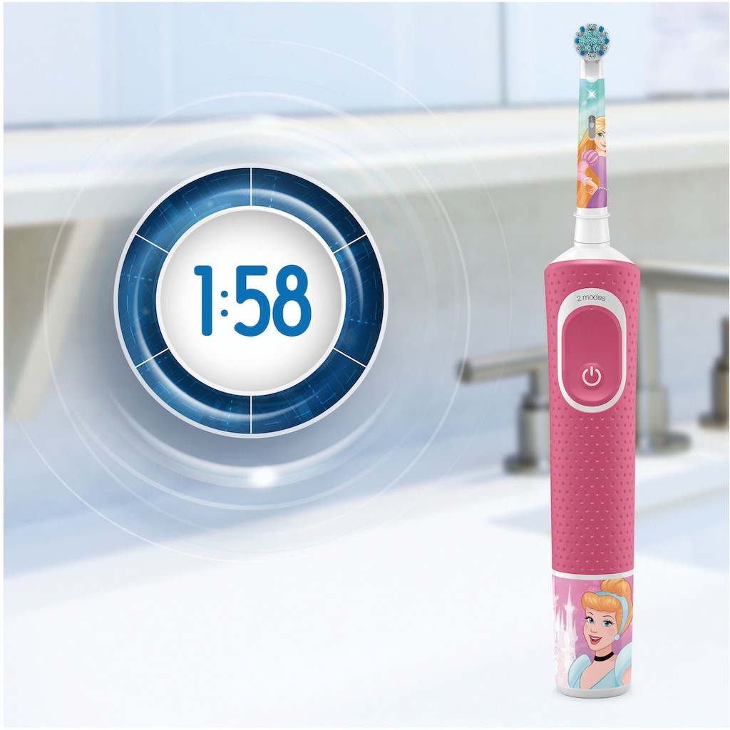 Oral-B Elektrische Kinderzahnbürste »Disney Princess«, 1 St. Aufsteckbürsten