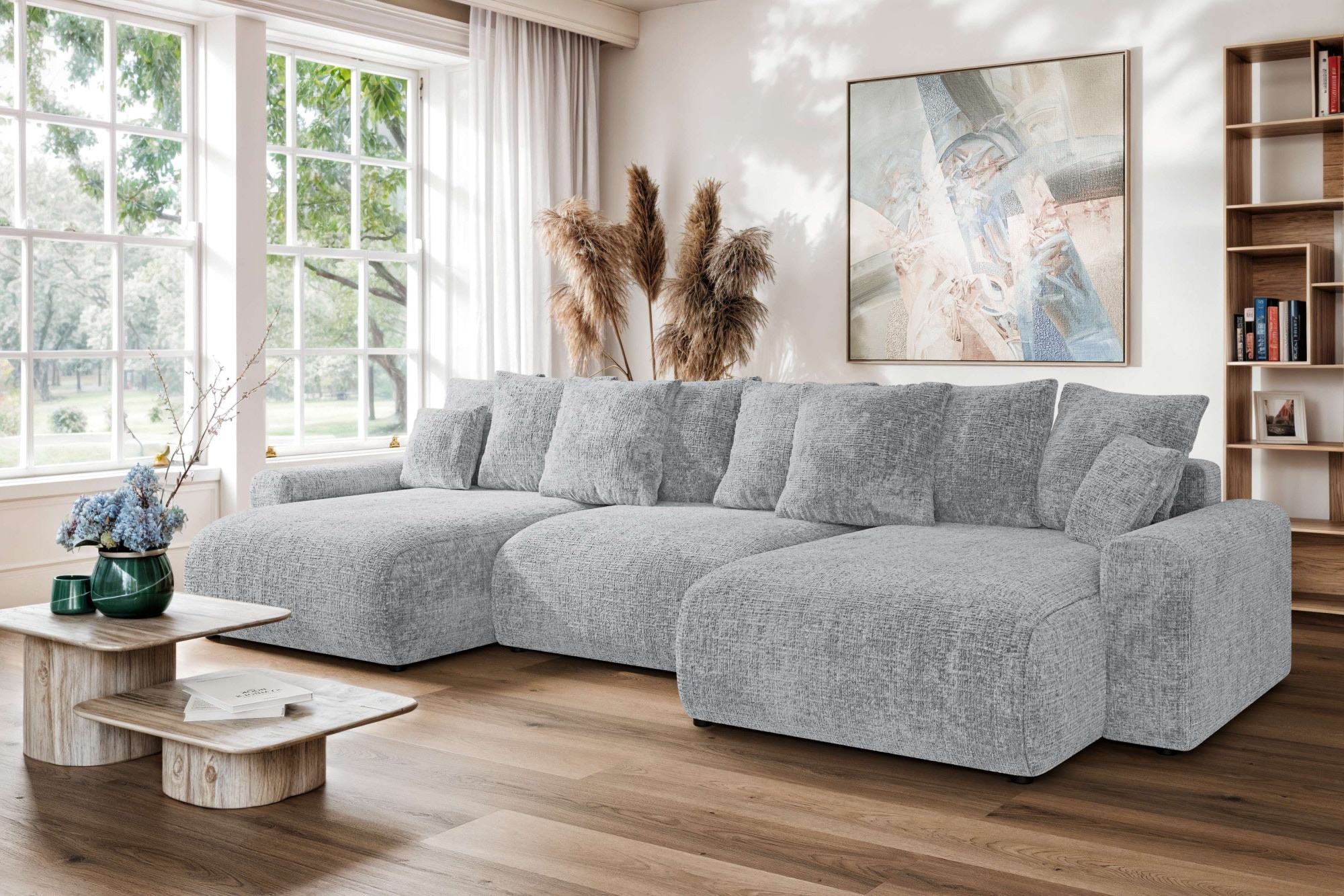 Home affaire Wohnlandschaft "LAKESIDE mit Bettfunktion und Bettkasten, Maße günstig online kaufen