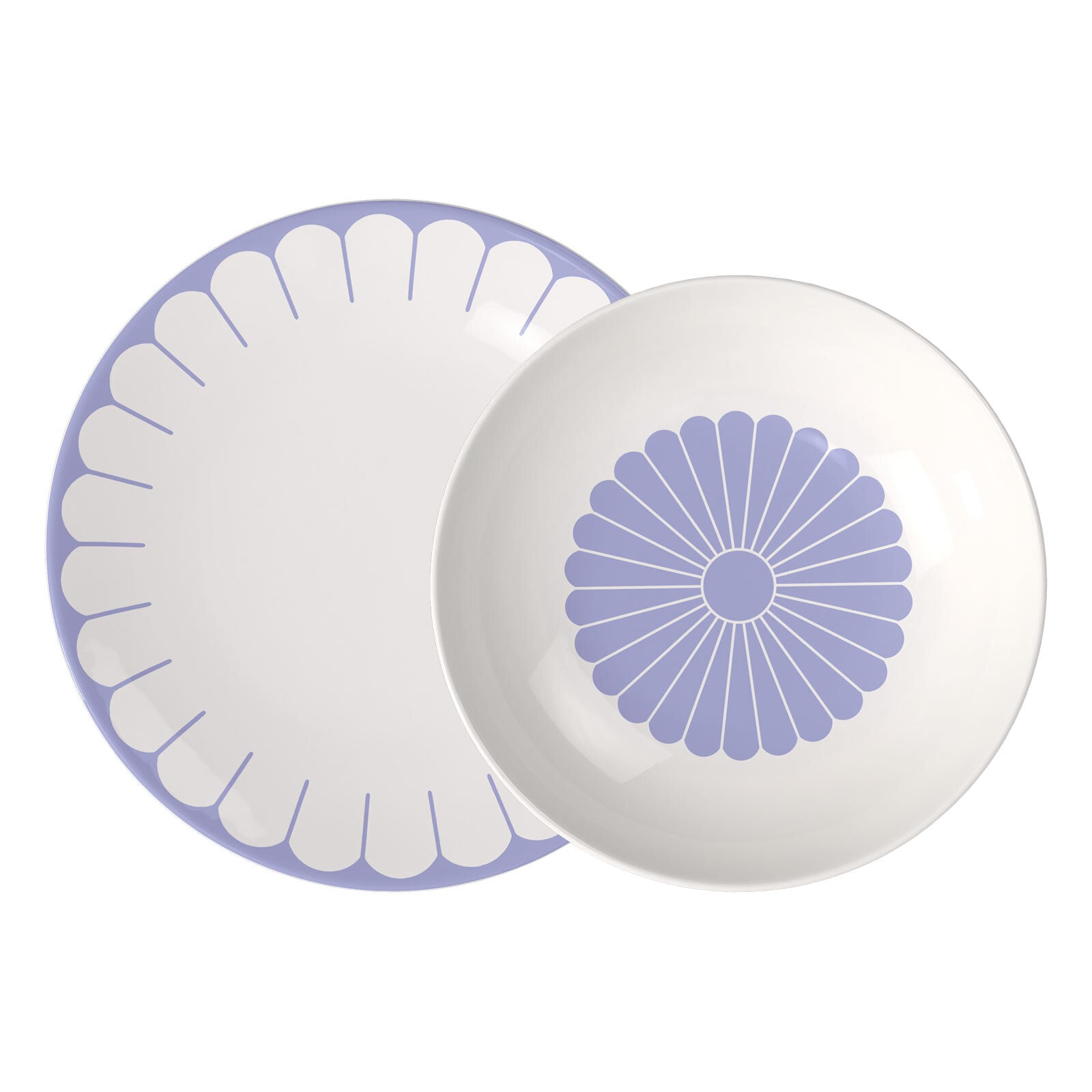 VILLEROY & BOCH Geschirr-Set "Tafelservice Fleur Couleur 12er Set", 12 tlg., blau, Geschirr-Sets