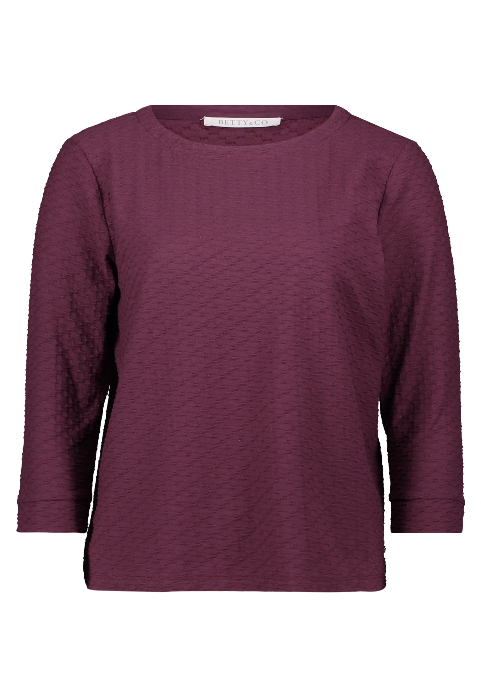 Betty&Co 3/4-Arm-Shirt "Betty & Co Damen Strukturshirt mit Rundhalsausschni günstig online kaufen