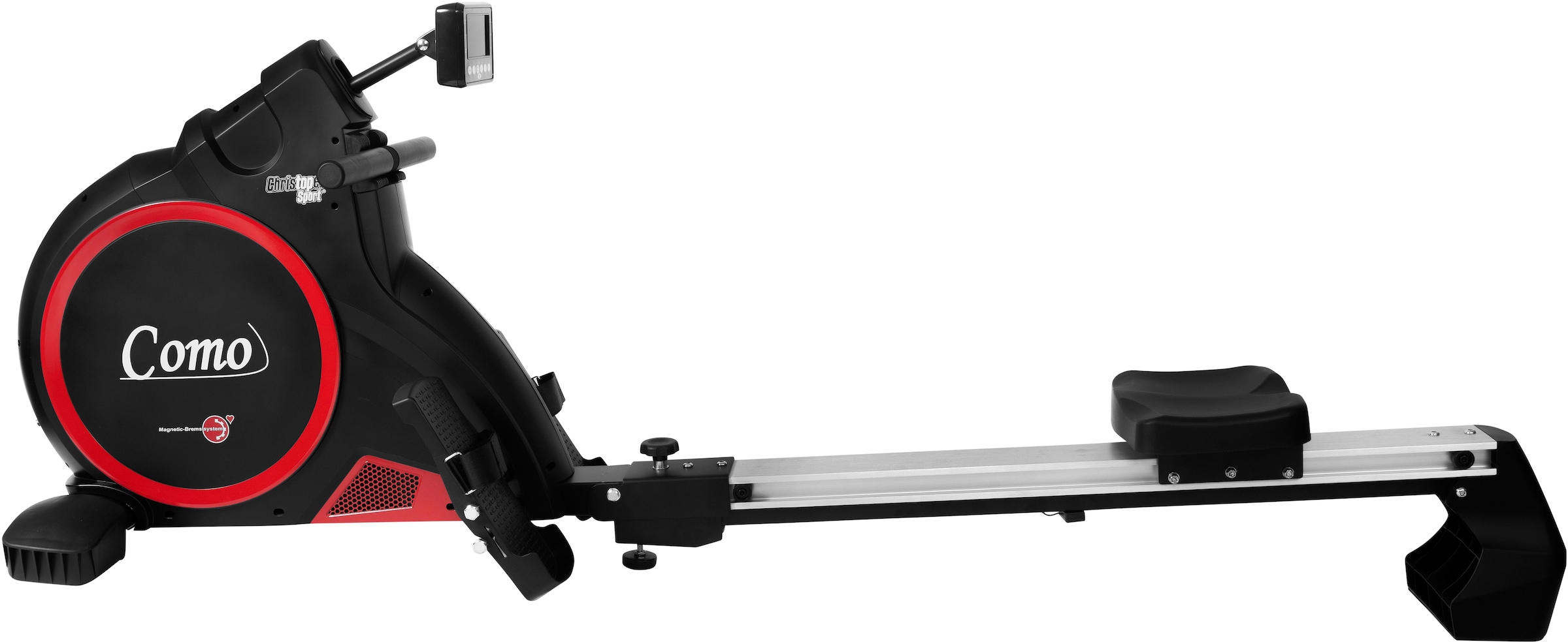 Christopeit Sport® Ruderzugmaschine »Como black edition«, Ruderschiene platzsparend...