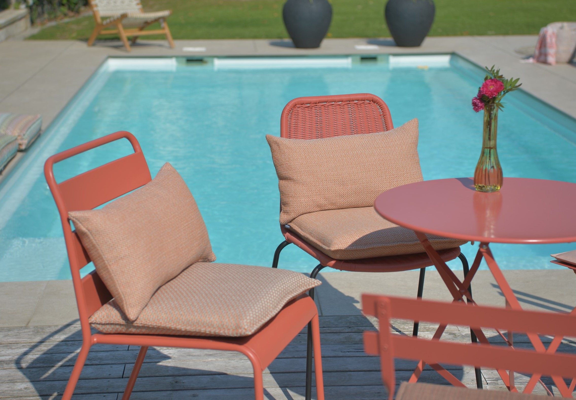 H.O.C.K. Sitzauflage "Linova" Outdoor Sitzkissen, 40x40x6cm, Stuhlkissen, s günstig online kaufen