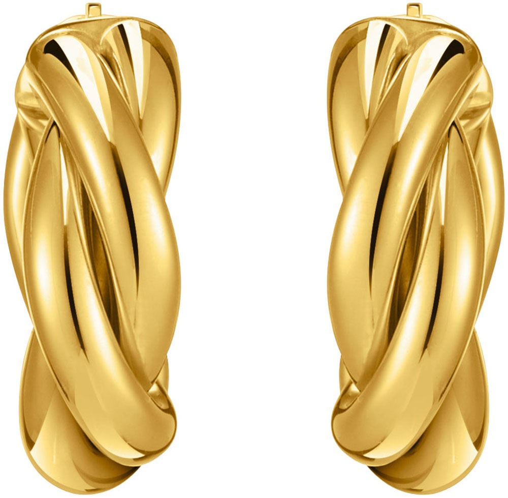 THOMAS SABO Paar Creolen »Schmuck Silber 925 Ohrringe gedrehtes Design, CR742-001, CR742-413«