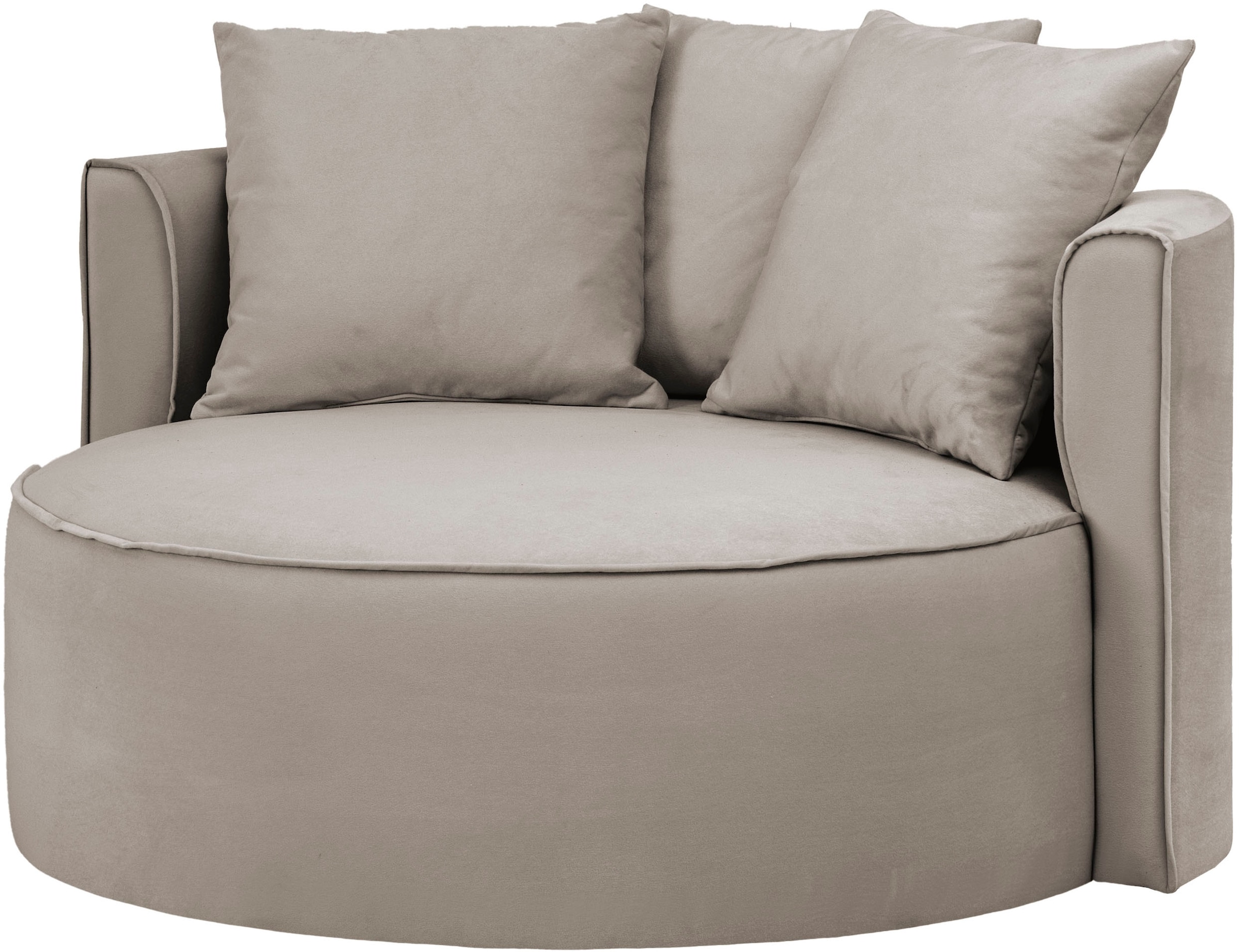 LeGer Home by Lena Gercke XXL-Sessel »ISALIE, Sessel in modernen Farben, Lesesessel, Loveseat, Big-Sessel«, trendige Stoffe, mit 3 Zierkissen, große Sitzfläche, Hocker optional