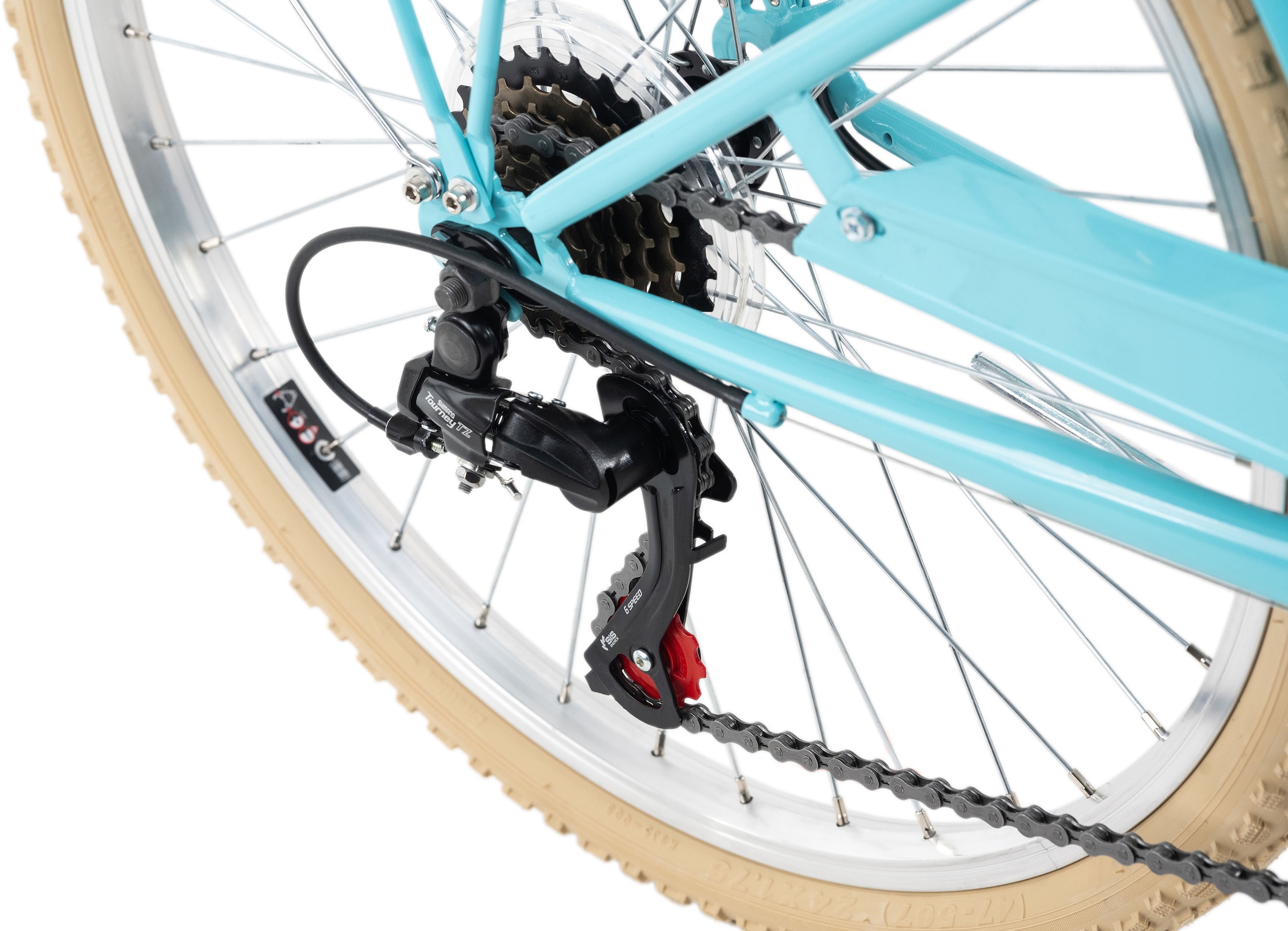 KS Cycling Jugendfahrrad »Balloon«, 6 Gang, Shimano, Tourney Schaltwerk, Kettenschaltung, für Damen, Kettenschaltung