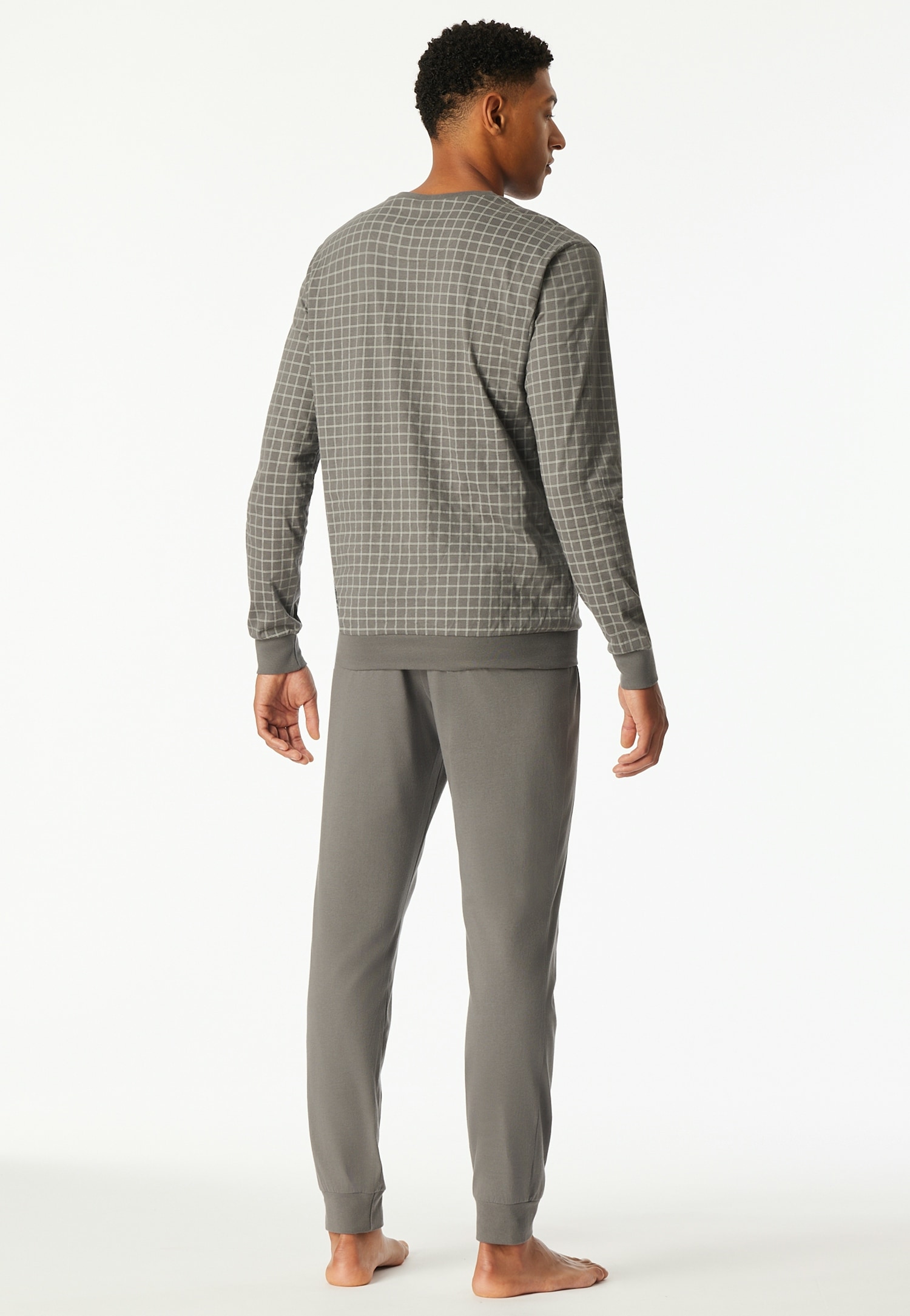 uncover by SCHIESSER Schlafanzug »Uncover Nightwear« 2 tlg. Langarm, Rundhals-Ausschnitt, Single Jersey-Qualität, weich