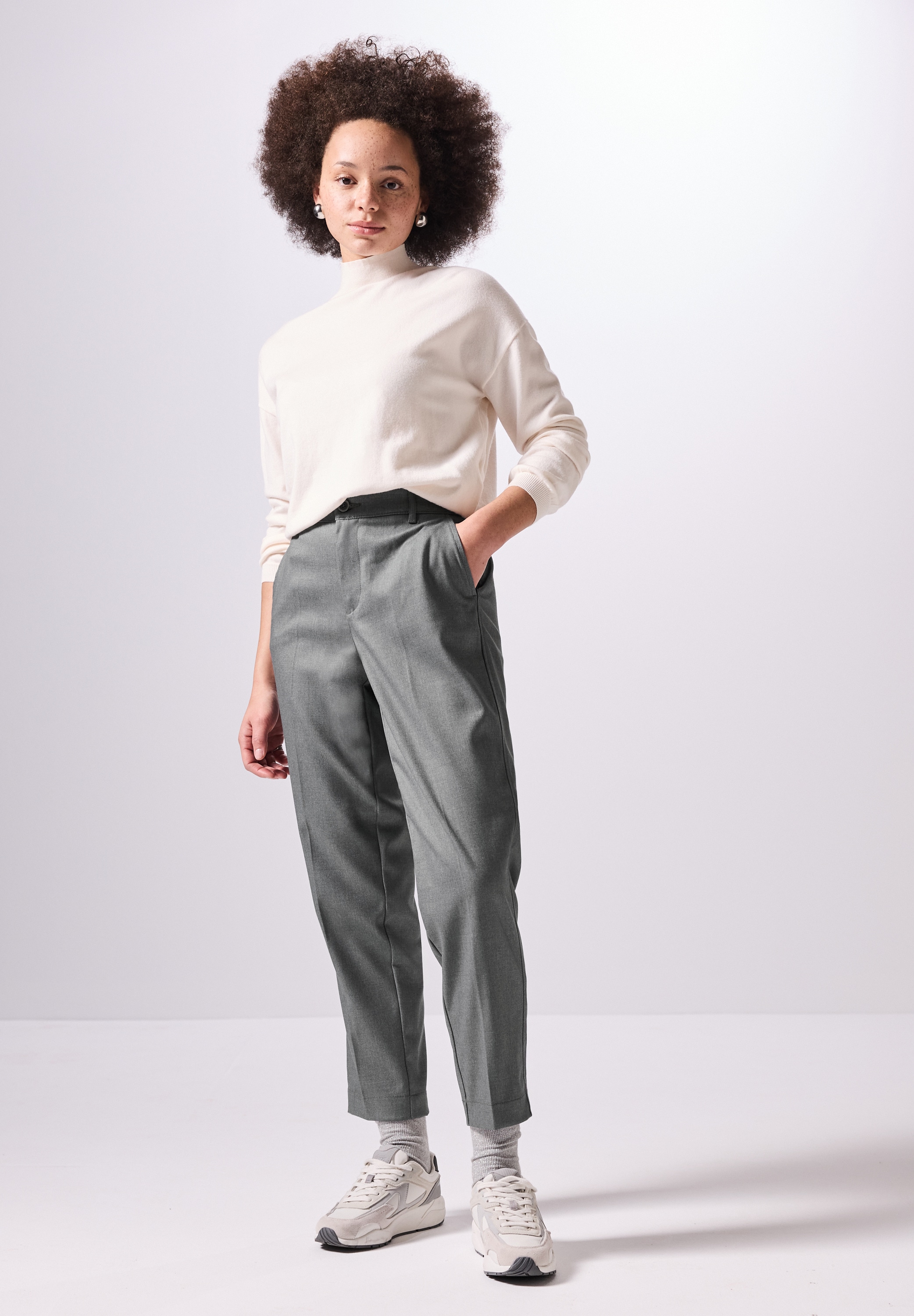 STREET ONE STUDIO Chinohose, High Waist