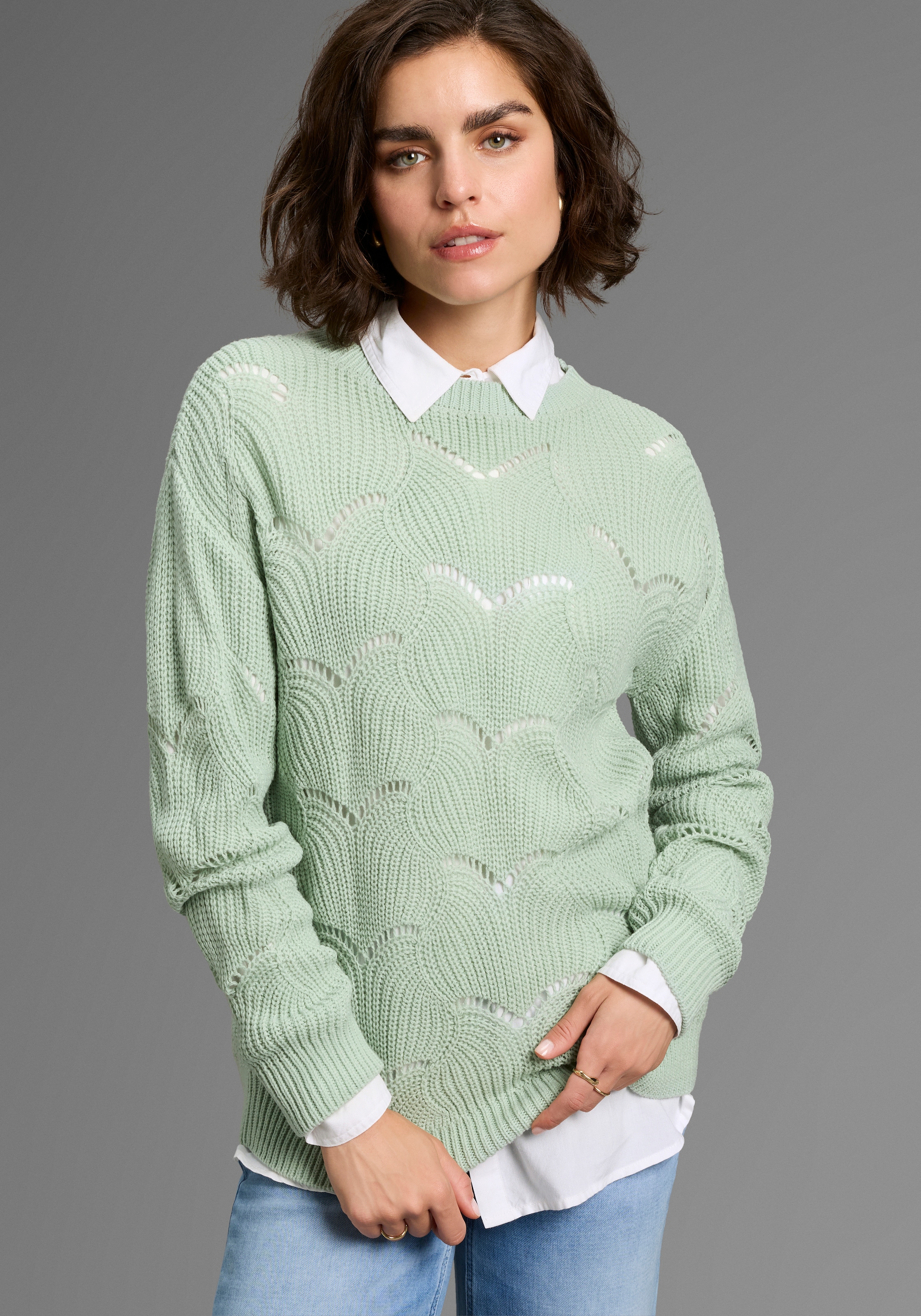 Laura Scott Ajourpullover, mit Lochmuster günstig online kaufen