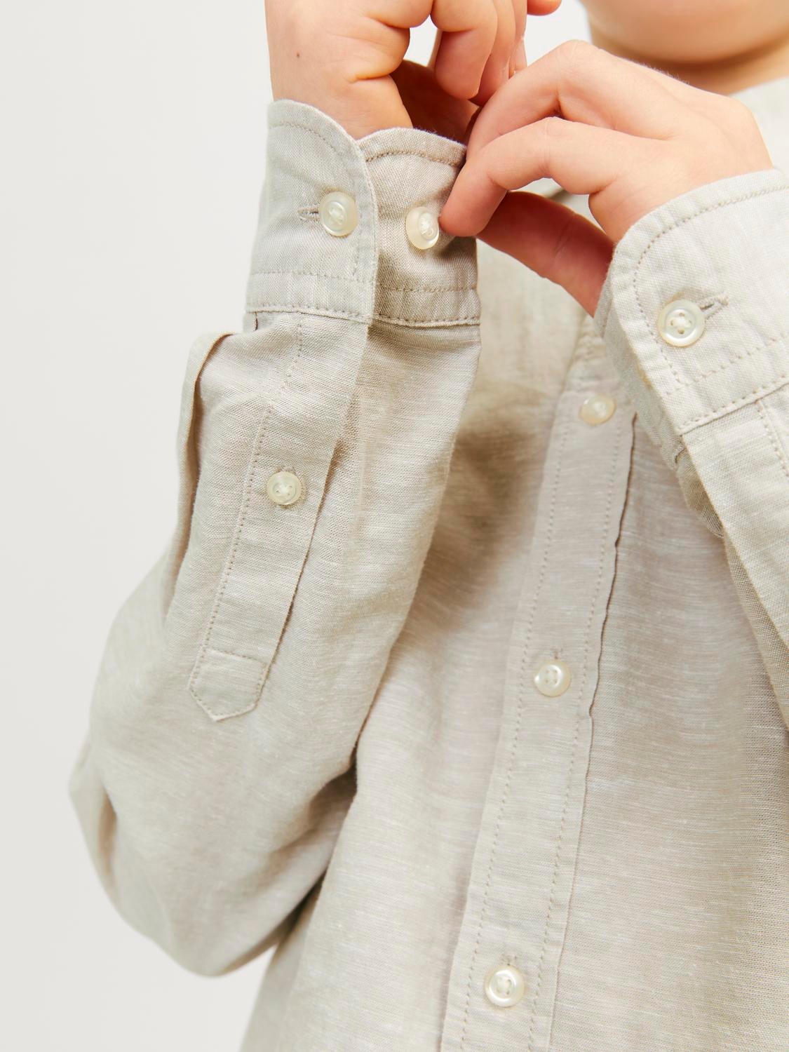 Jack & Jones Junior Langarmhemd »JJELINEN BLEND SHIRT LS SN JNR«