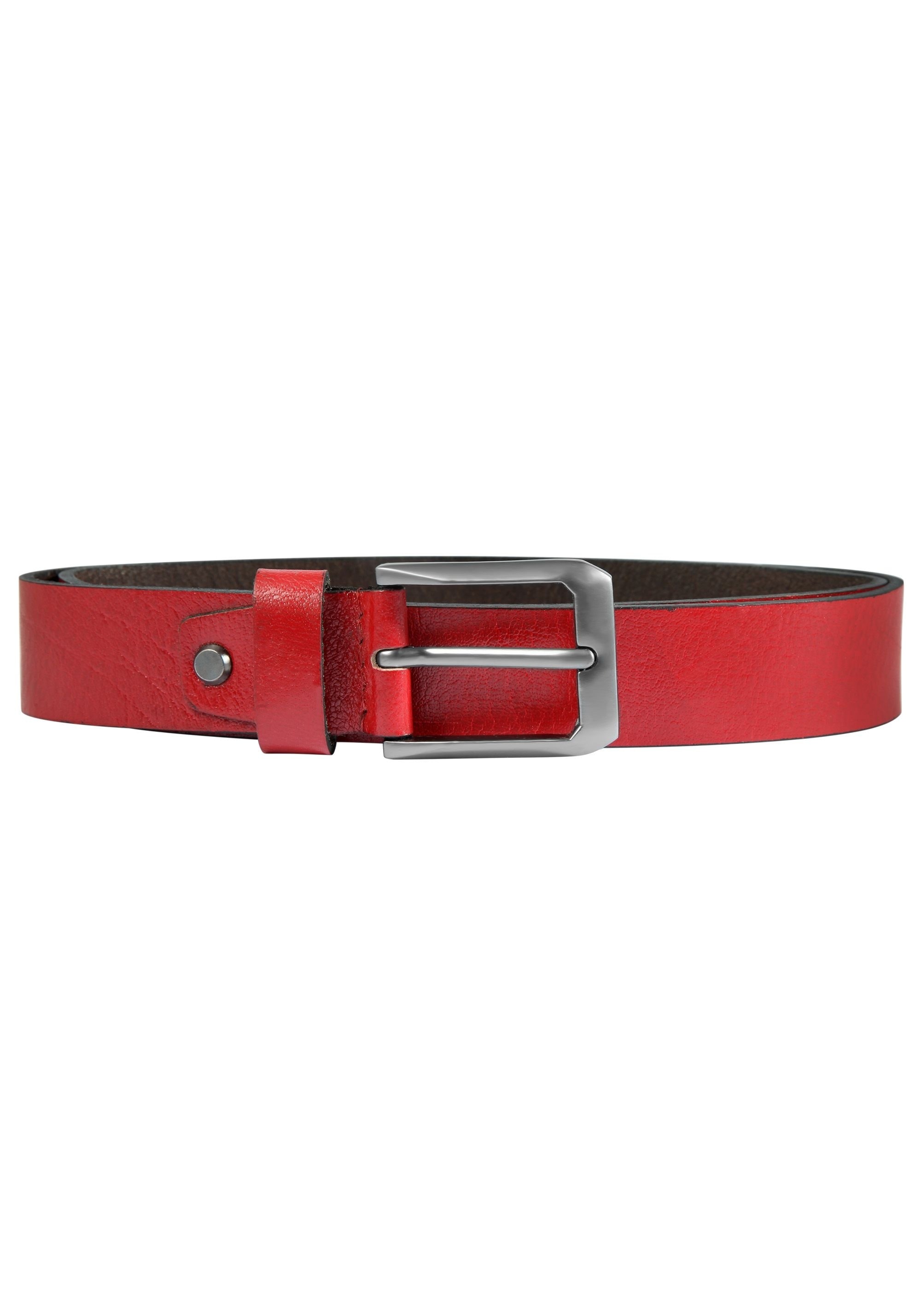Leonardo Verrelli Ledergürtel »85 cm - 125 cm (Bundweite) in Rot aus 100% Echtleder, kürzbar«