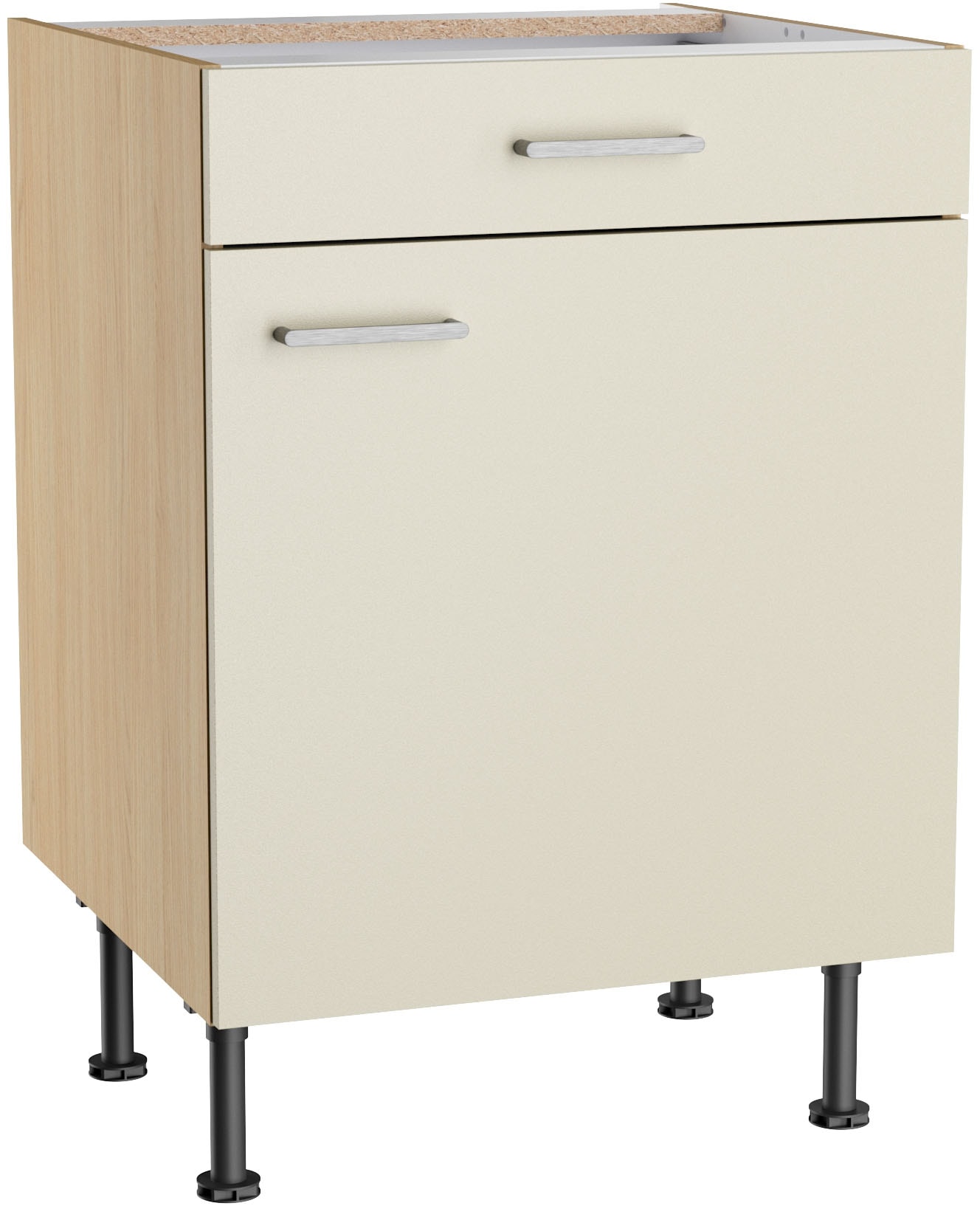 KOCHSTATION Unterschrank "KS-Lucy" Breite 60 cm, höhenverstellbare Füße, Soft-Close