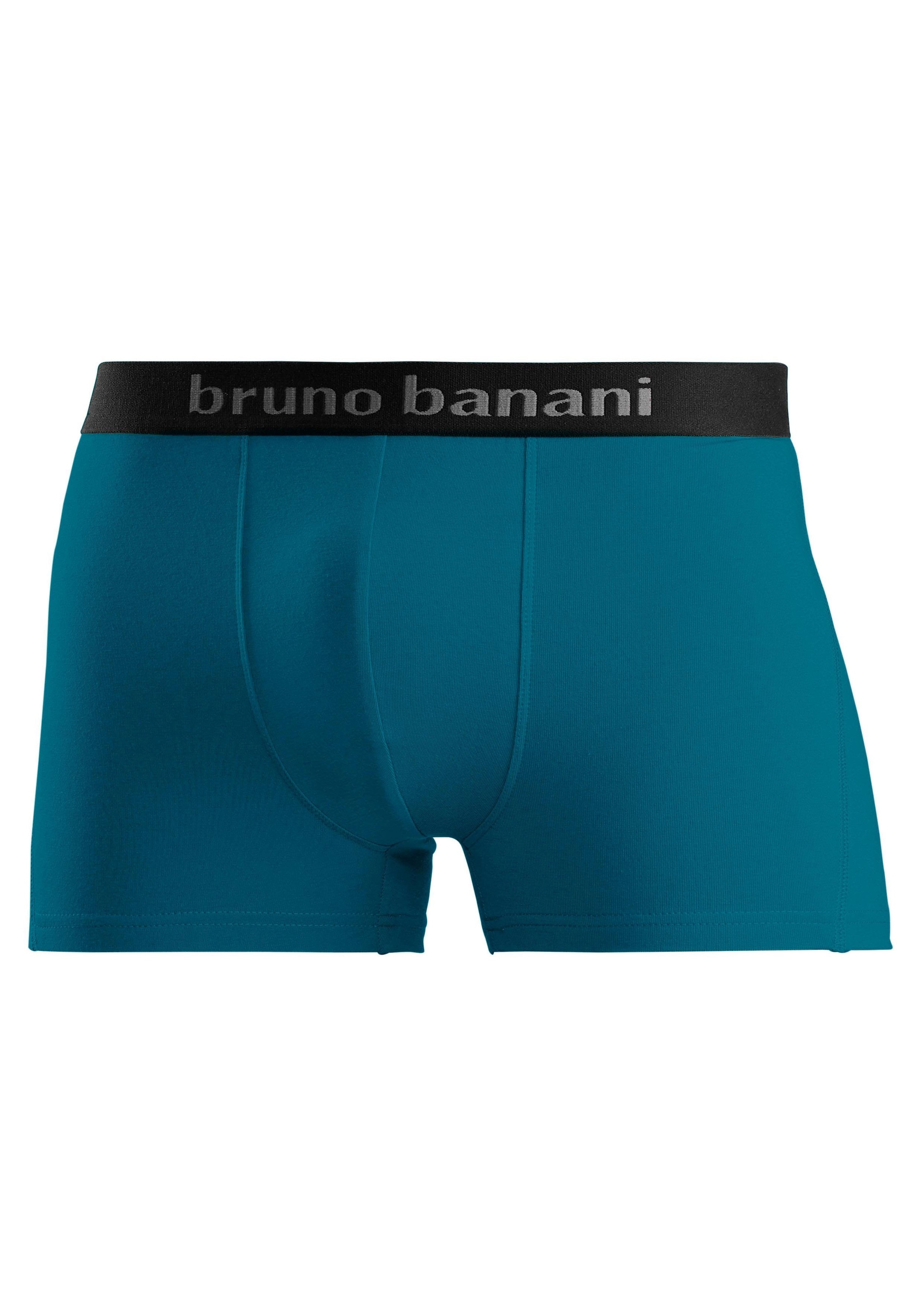 Bruno Banani Boxer »Boxershorts für Herren«, (Packung, 4 St.), mit farbigen Marken-Schriftzug am Bündchen