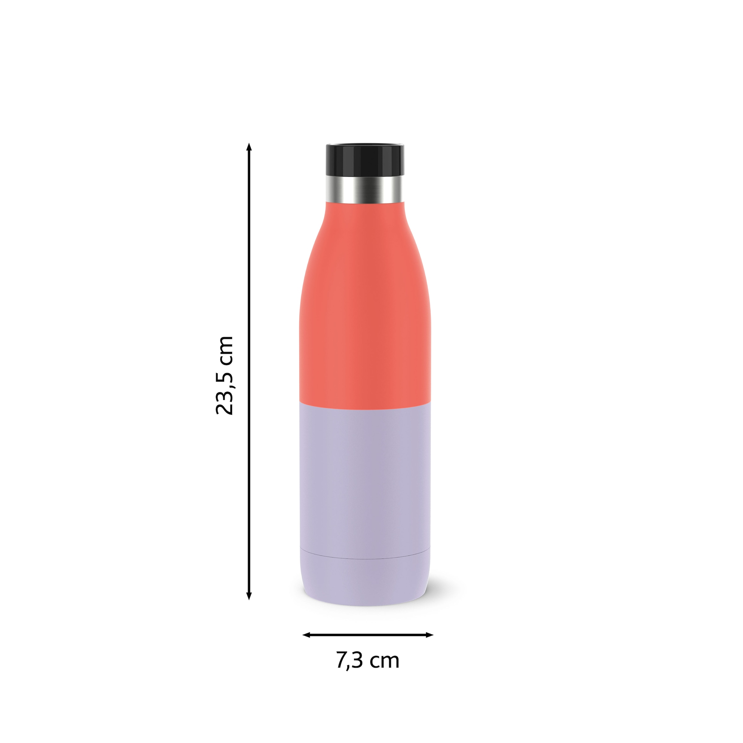 Emsa Trinkflasche »Bludrop« robust, Pulverbeschichtung, ergonomisch, 12 h warm, 24 h kühl, 0,7 L