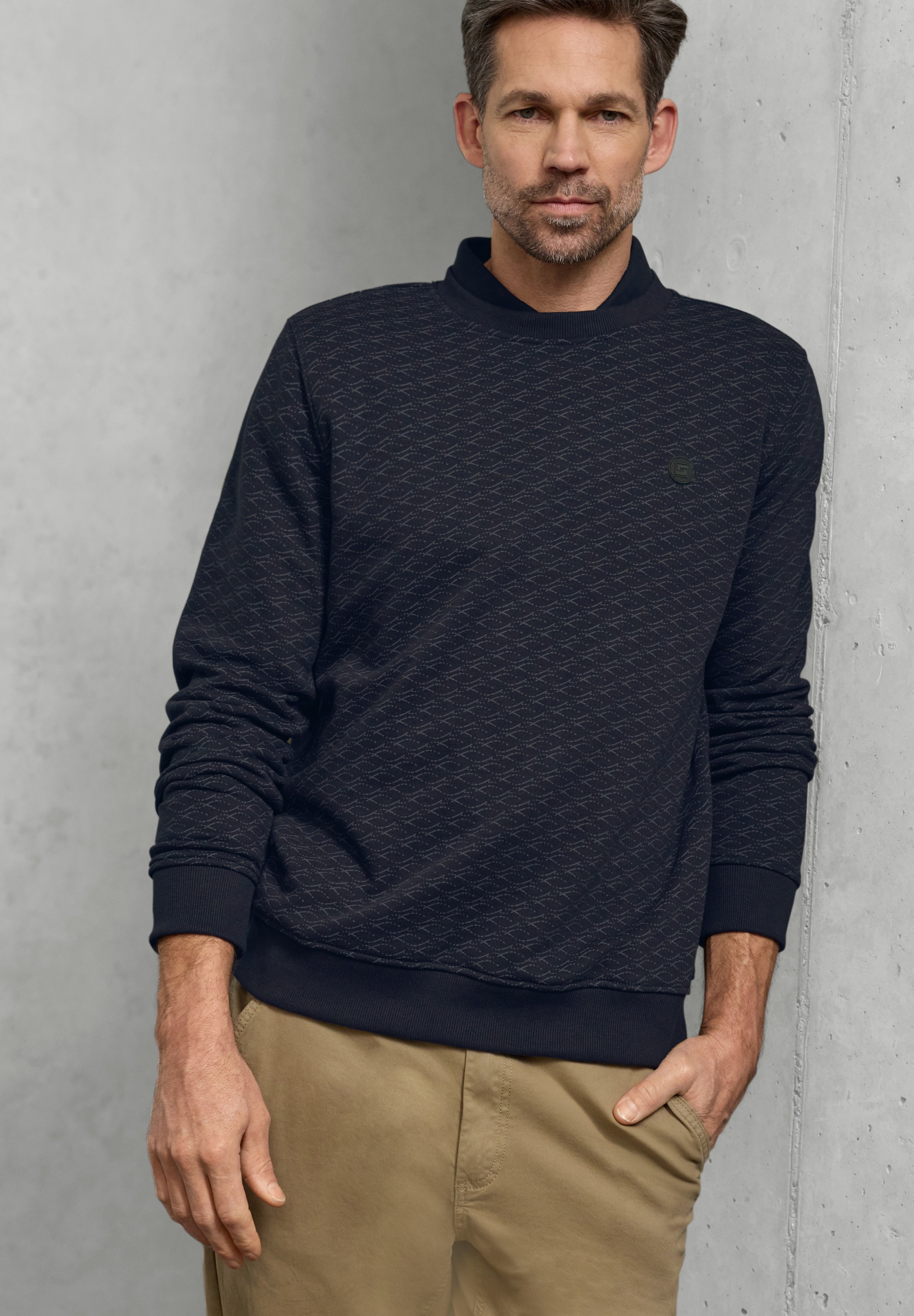 STREET ONE MEN Sweatshirt, Rundhalsausschnitt
