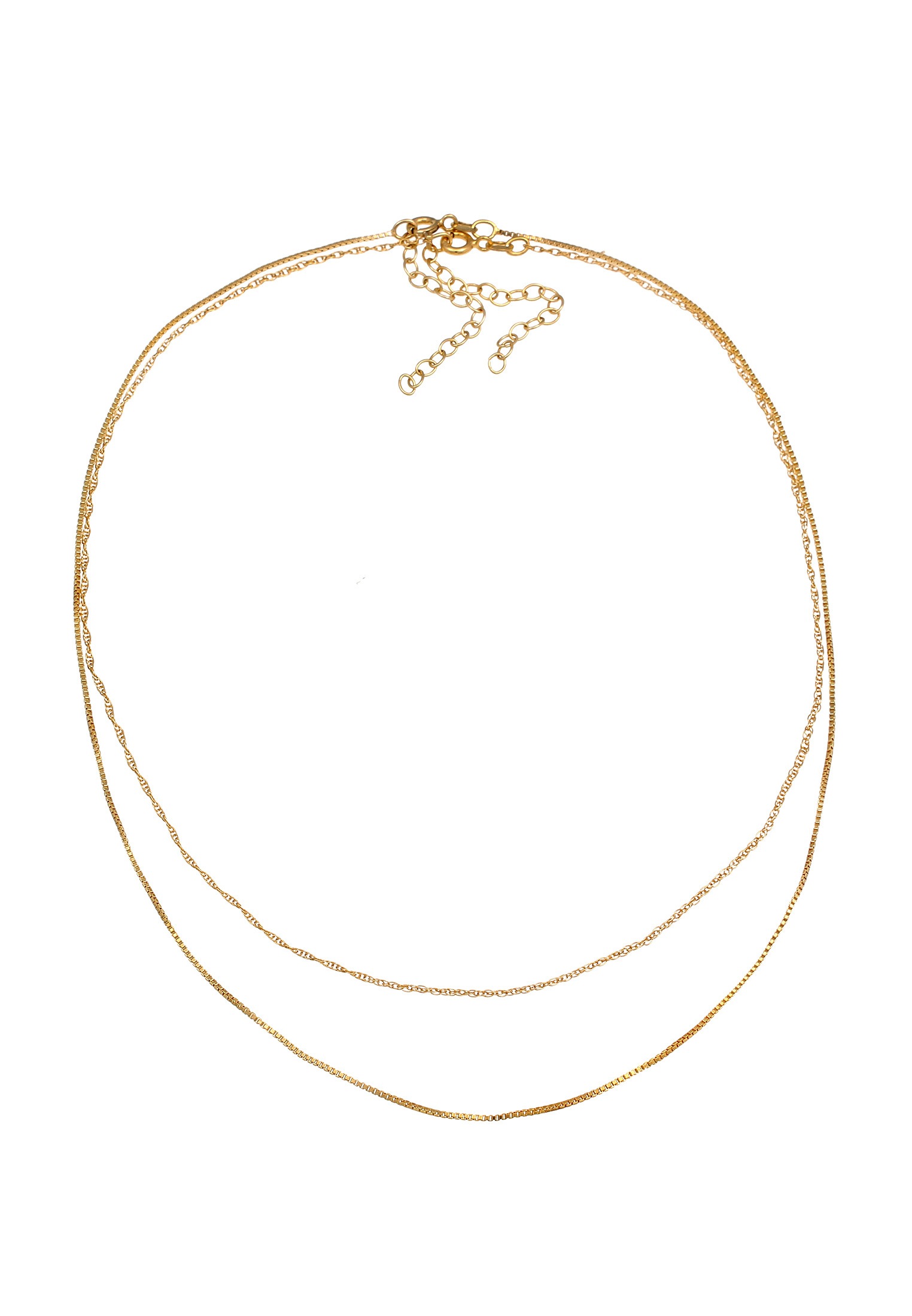 Elli Ketten-Set »Choker Set (2tlg) Venezia Gliederkette 925 Silber«