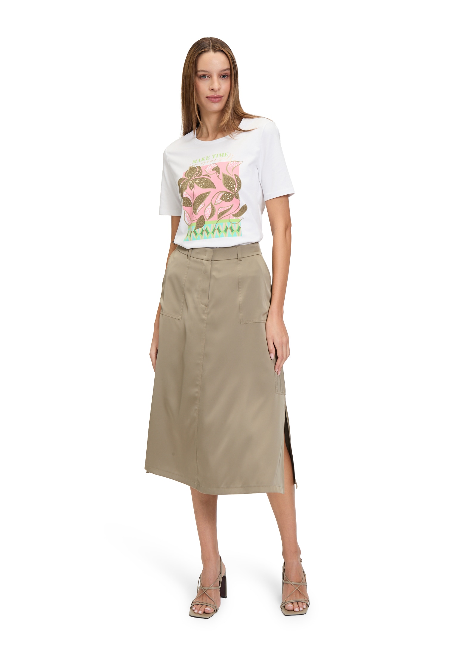 Betty Barclay Kurzarmshirt »Betty Barclay Basic Shirt mit Placement«, (1 tlg.), Glitzersteine
