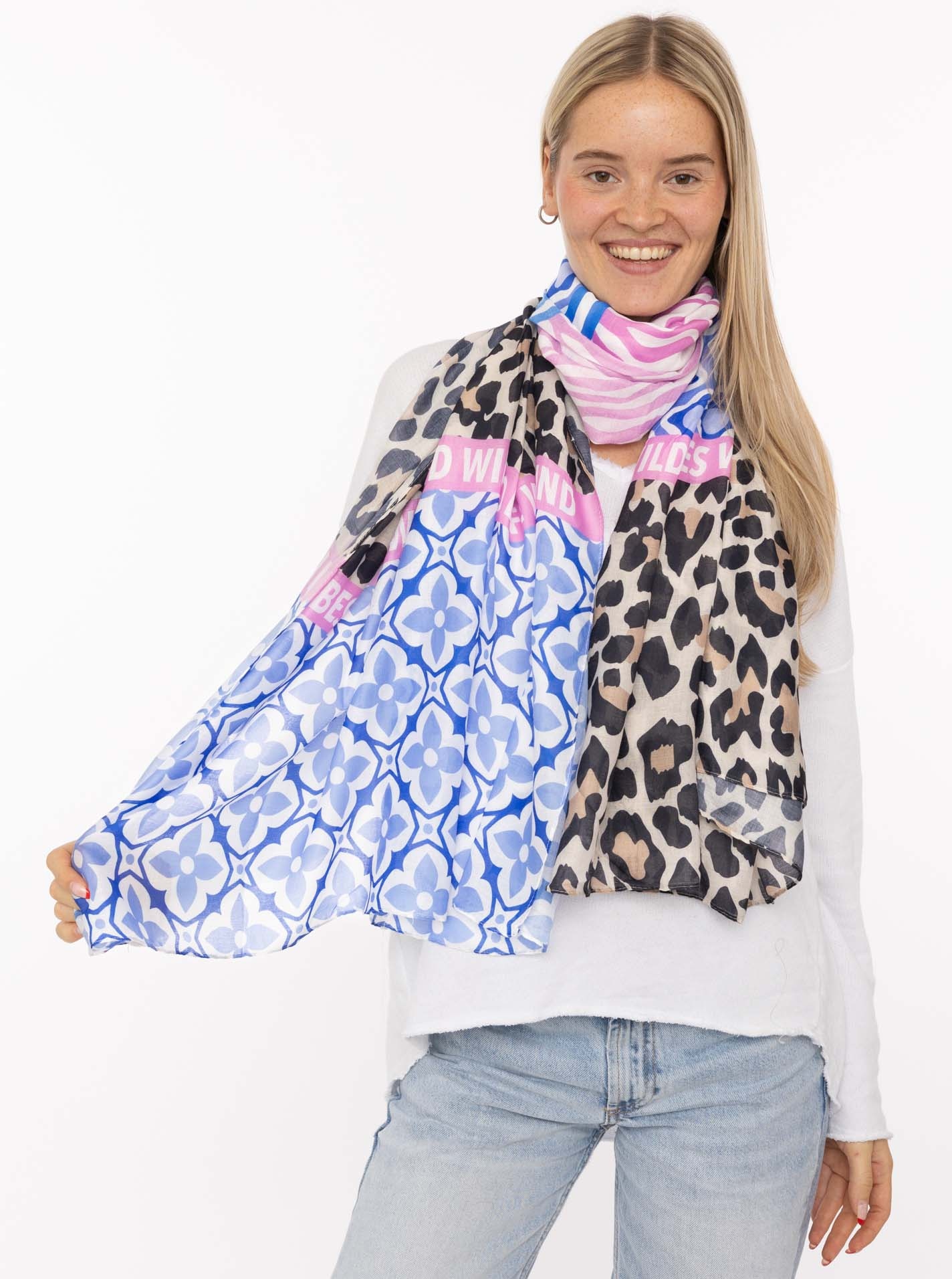 Zwillingsherz Schal »"Zitronen Mosaik "« farbenfrohes Muster mit Zitronen, Schriftzug