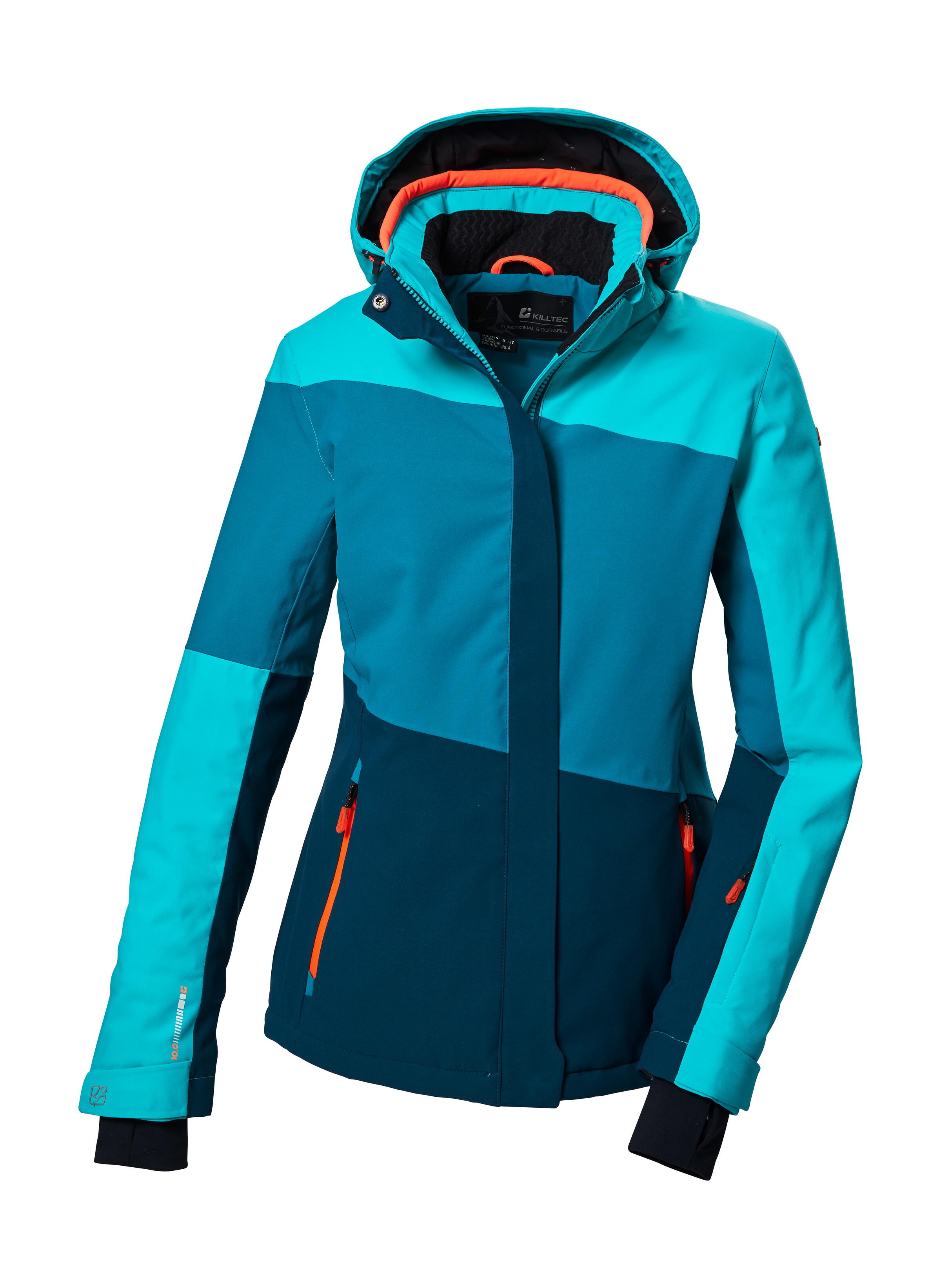 Killtec Skijacke "KSW 67 WMN SKI JCKT" Damen Skijacke: wasserdicht, atmungsaktiv, abnehmbare Kapuze