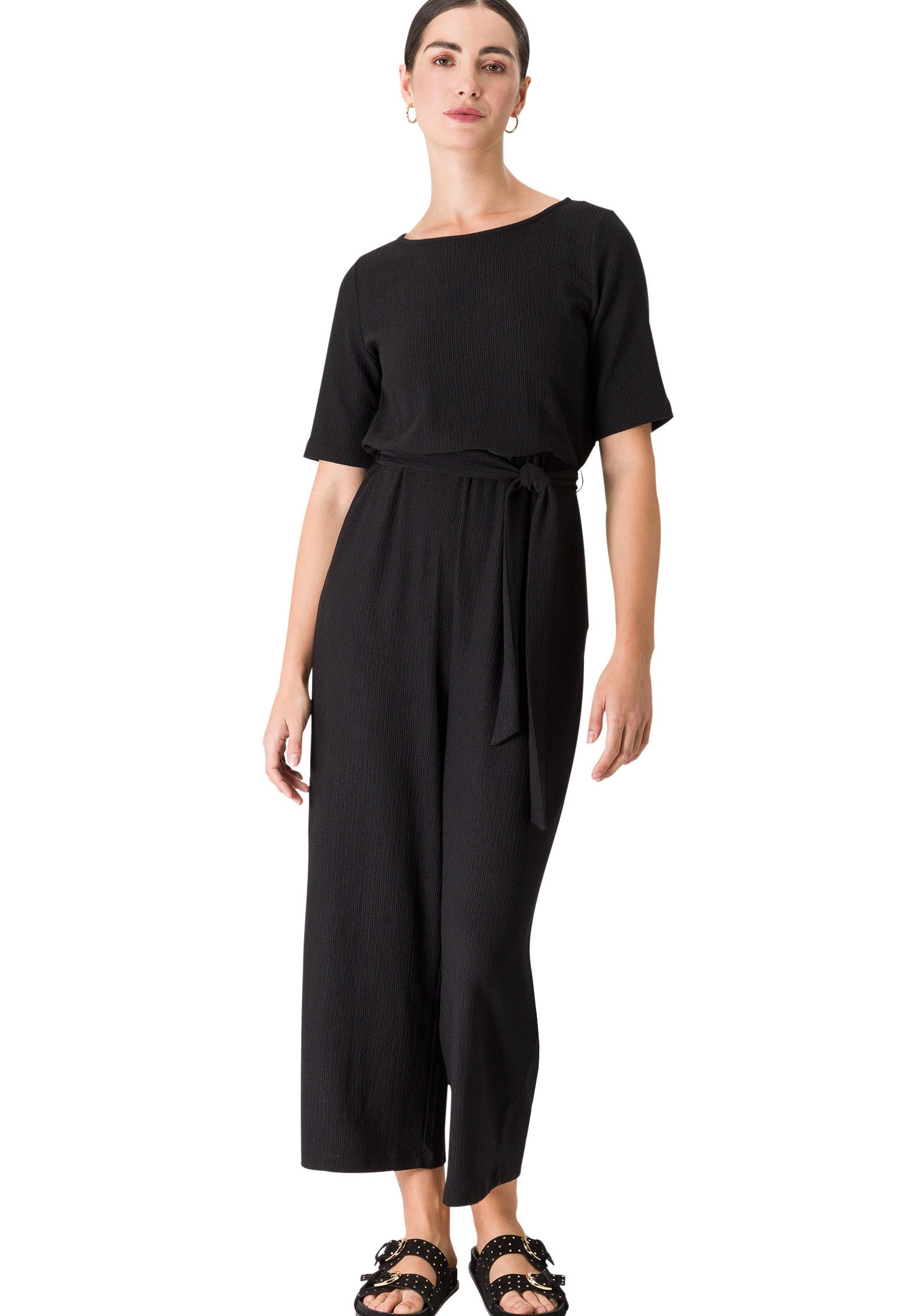 Zero Overall zero Jumpsuit Musselin mit Bindegürtel (1-tlg) Gürtel günstig online kaufen