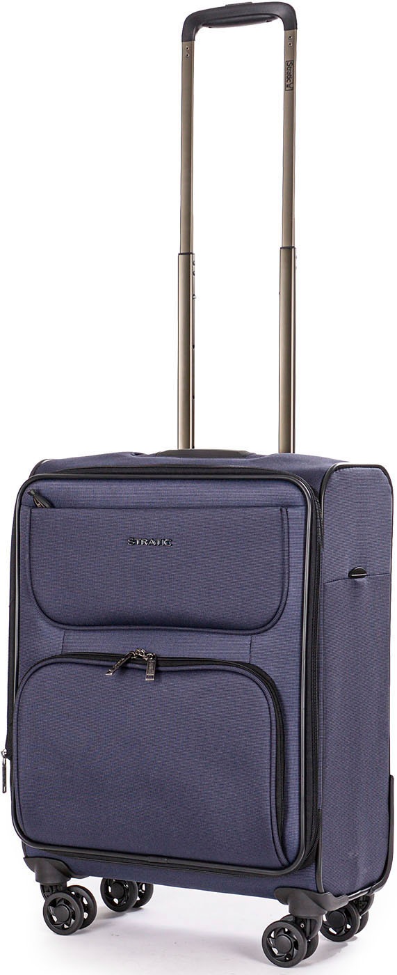 Stratic Weichgepäck-Trolley »Bendigo Light + S, navy«, 4 Rollen, Handgepäck Reisekoffer Reisegepäck TSA-Zahlenschloss
