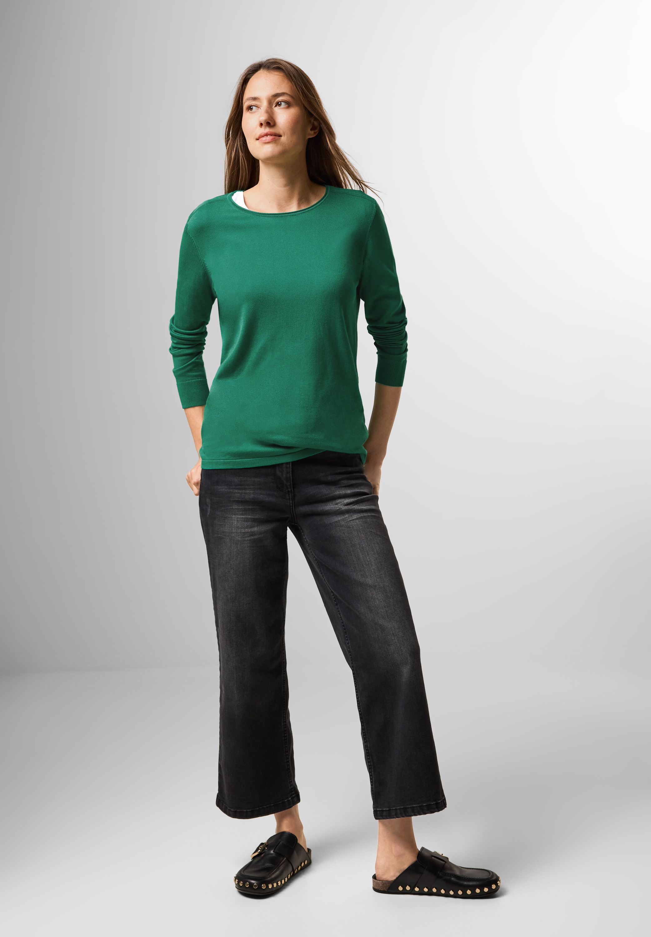 Cecil Strickpullover, mit Rundhalsausschnitt