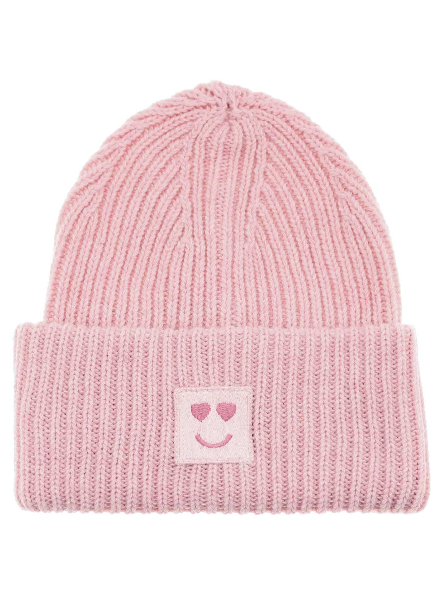 Zwillingsherz Strickmütze "Smile" Grobstrick, Smile Patch günstig online kaufen