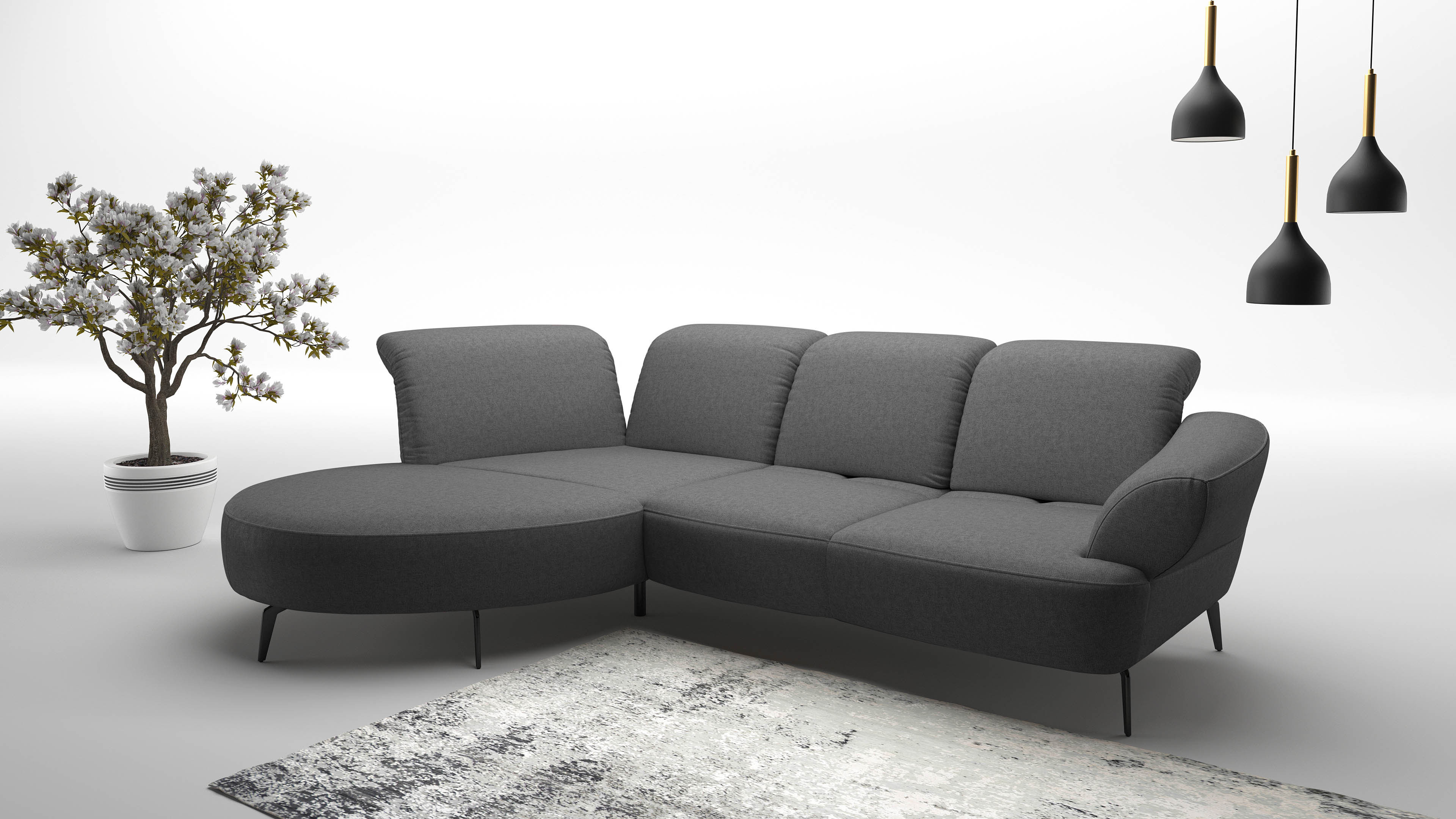 sit&more Ecksofa "Dance, L-Form, inkl. Sitztiefenverstellung" inkl. Click&Seat, optional mit Kopfteilverstellung