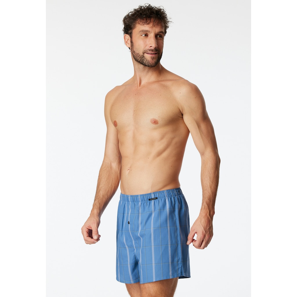 Schiesser Webboxer »"Boxershorts Multipacks"«, (2er-Pack), mit funktionaler Knopfleiste und sichtbarem Knopf