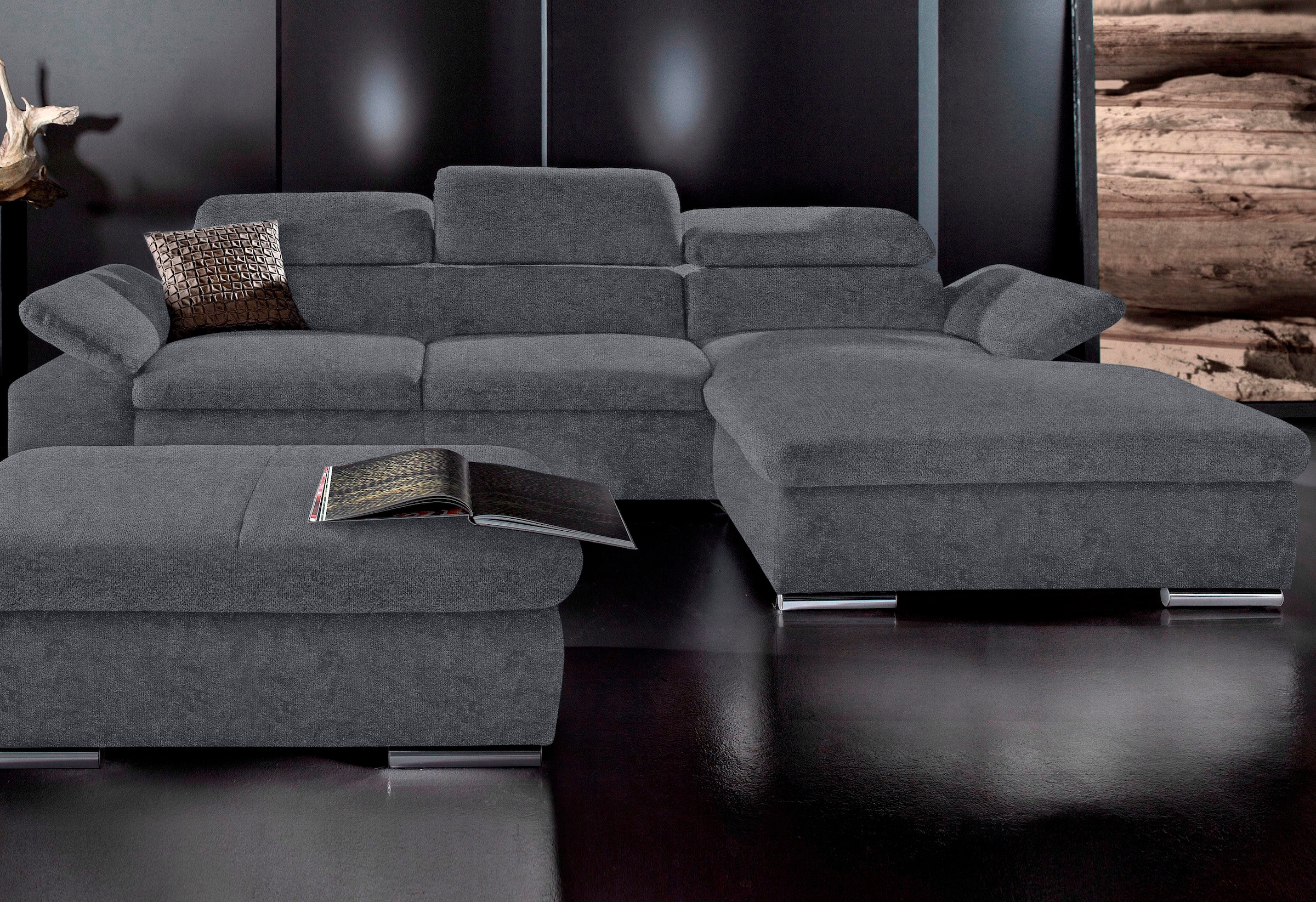 sit&more Ecksofa "Alcudia L-Form", wahlweise mit Bettfunktion