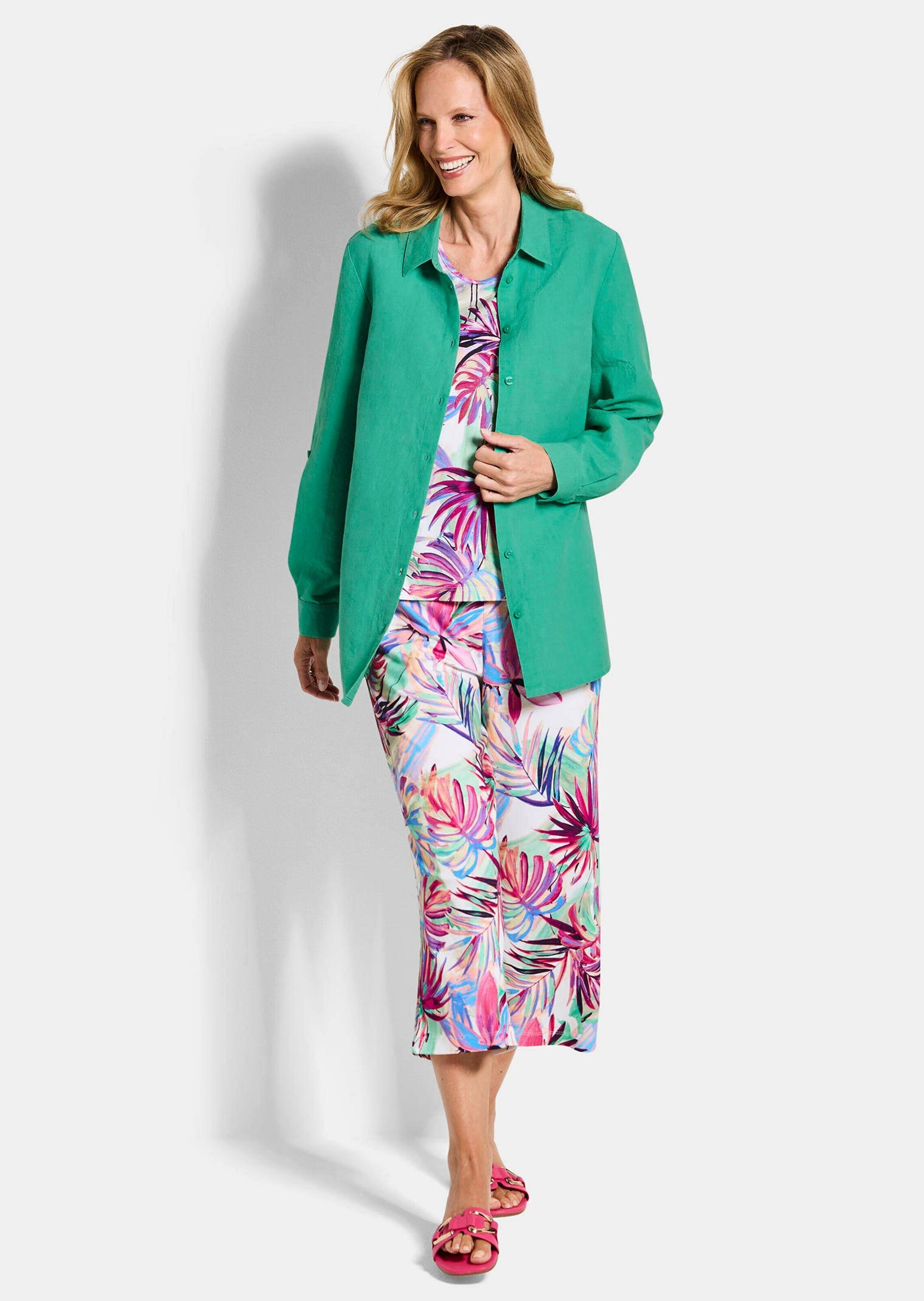 GOLDNER Hemdbluse "Kurzgröße Sommerbluse mit Seitenschlitz" figurschmeichel günstig online kaufen